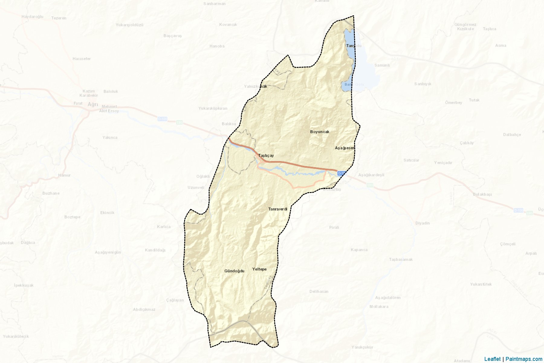 Muestras de recorte de mapas Taşlıçay (Agri)-2