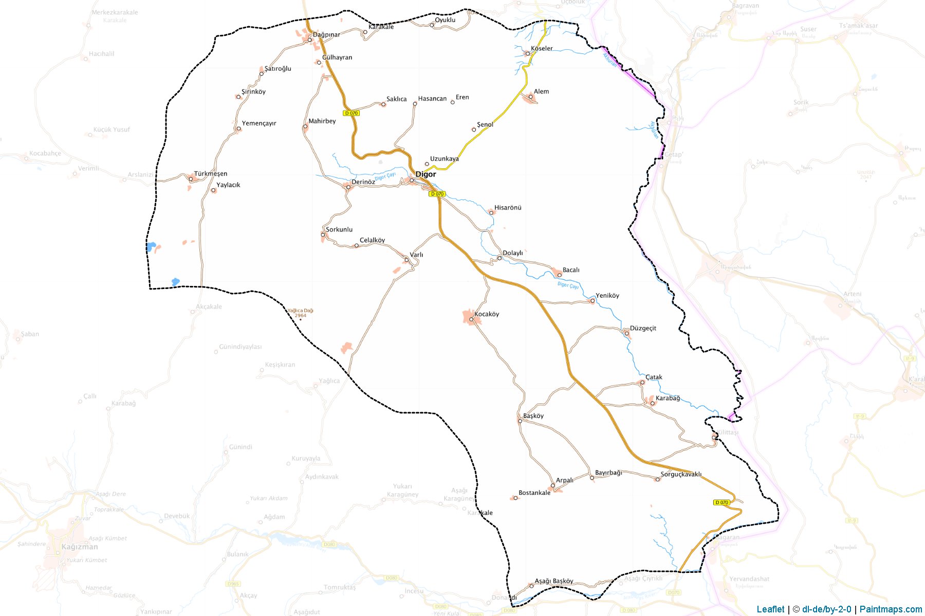 Muestras de recorte de mapas Digor (Kars)-1