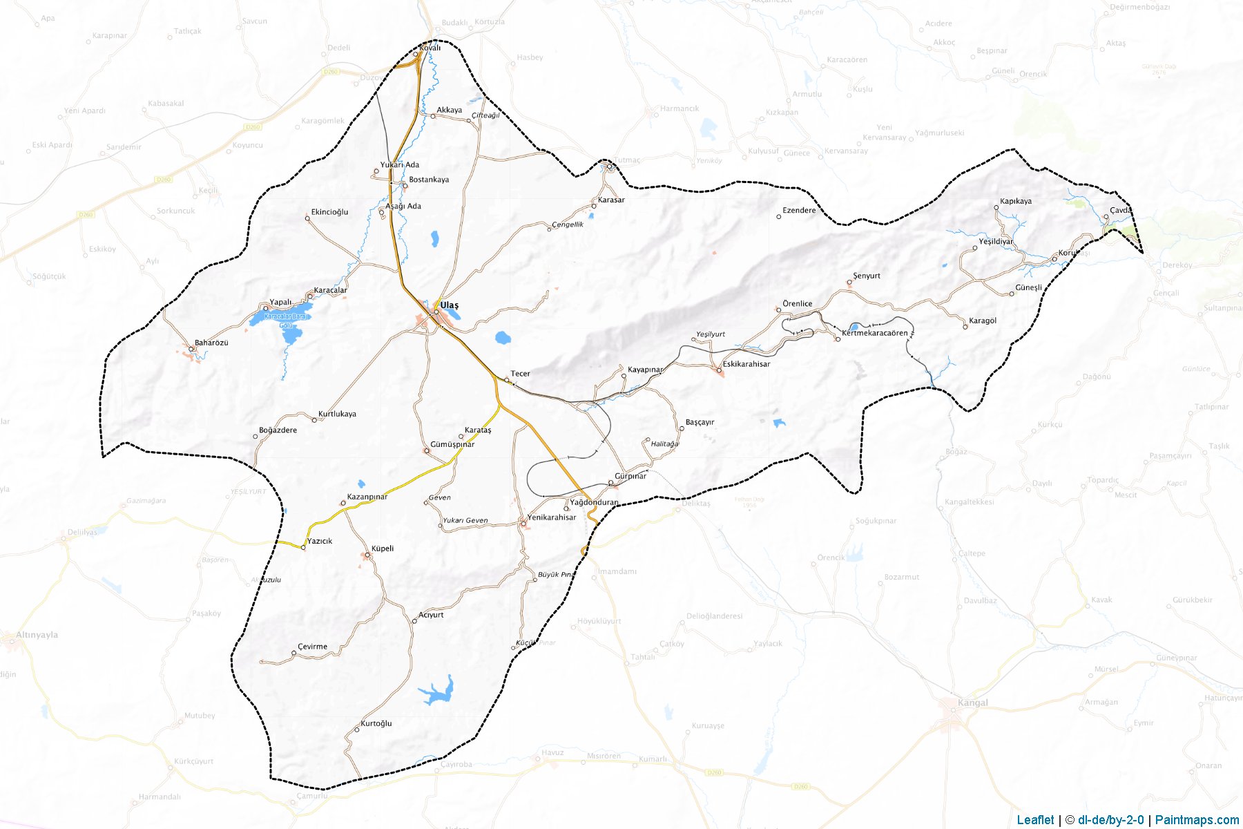 Muestras de recorte de mapas Ulaş (Sivas)-1