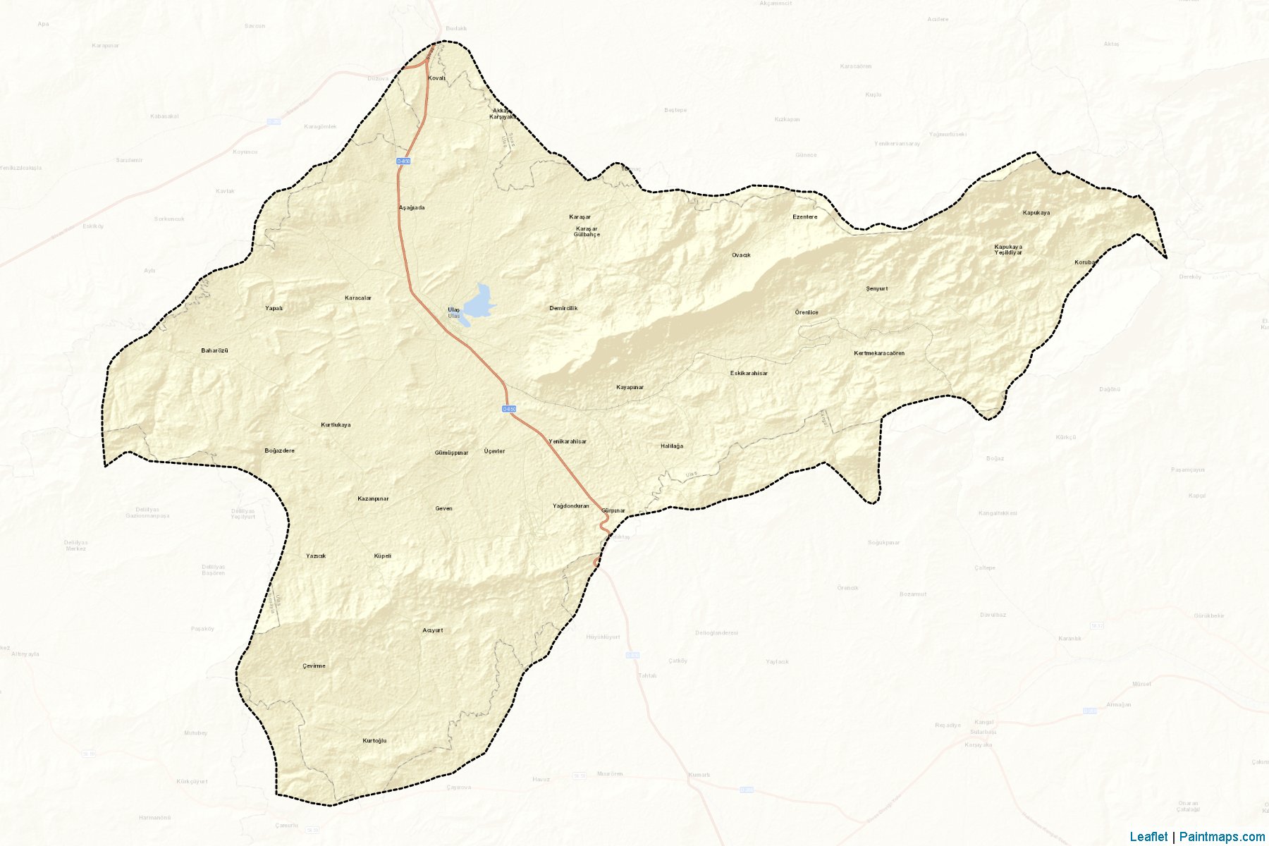 Muestras de recorte de mapas Ulaş (Sivas)-2