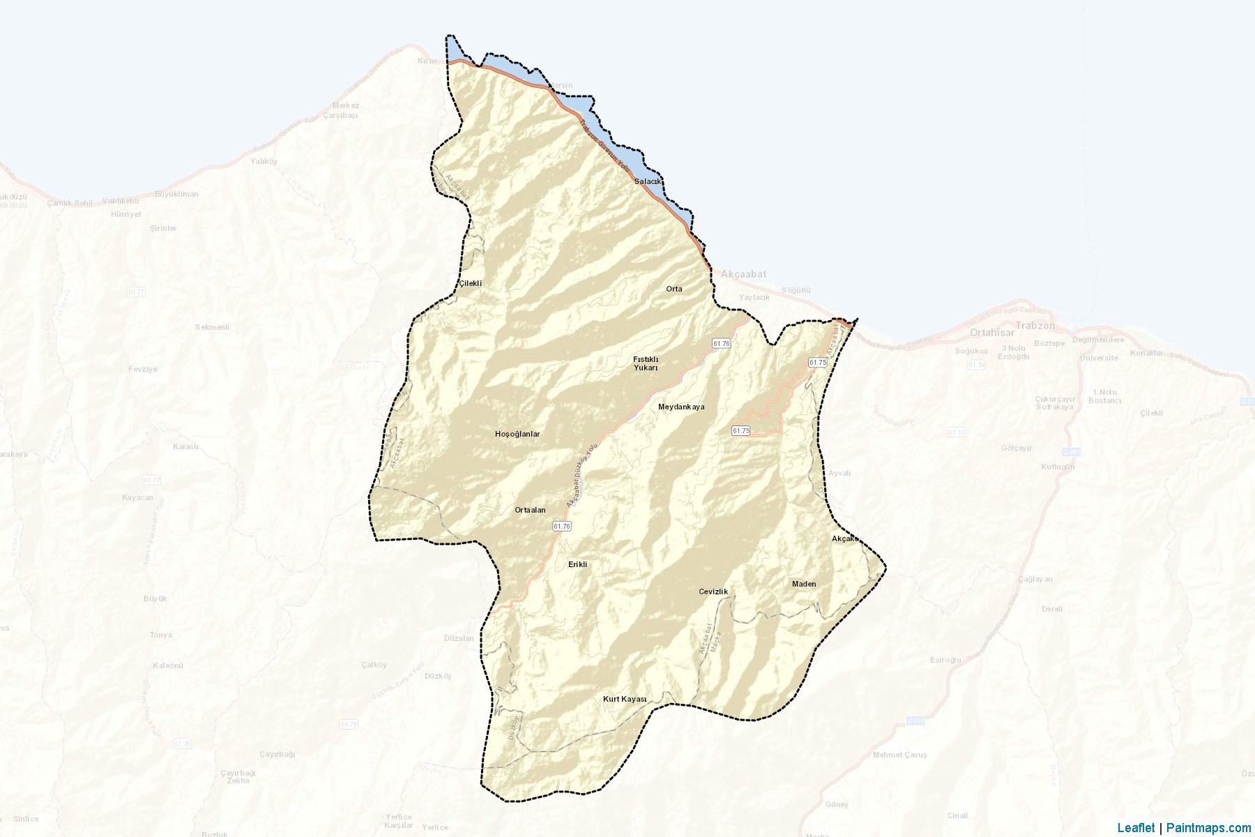 Akçaabat (Trabzon) Haritası Örnekleri-2