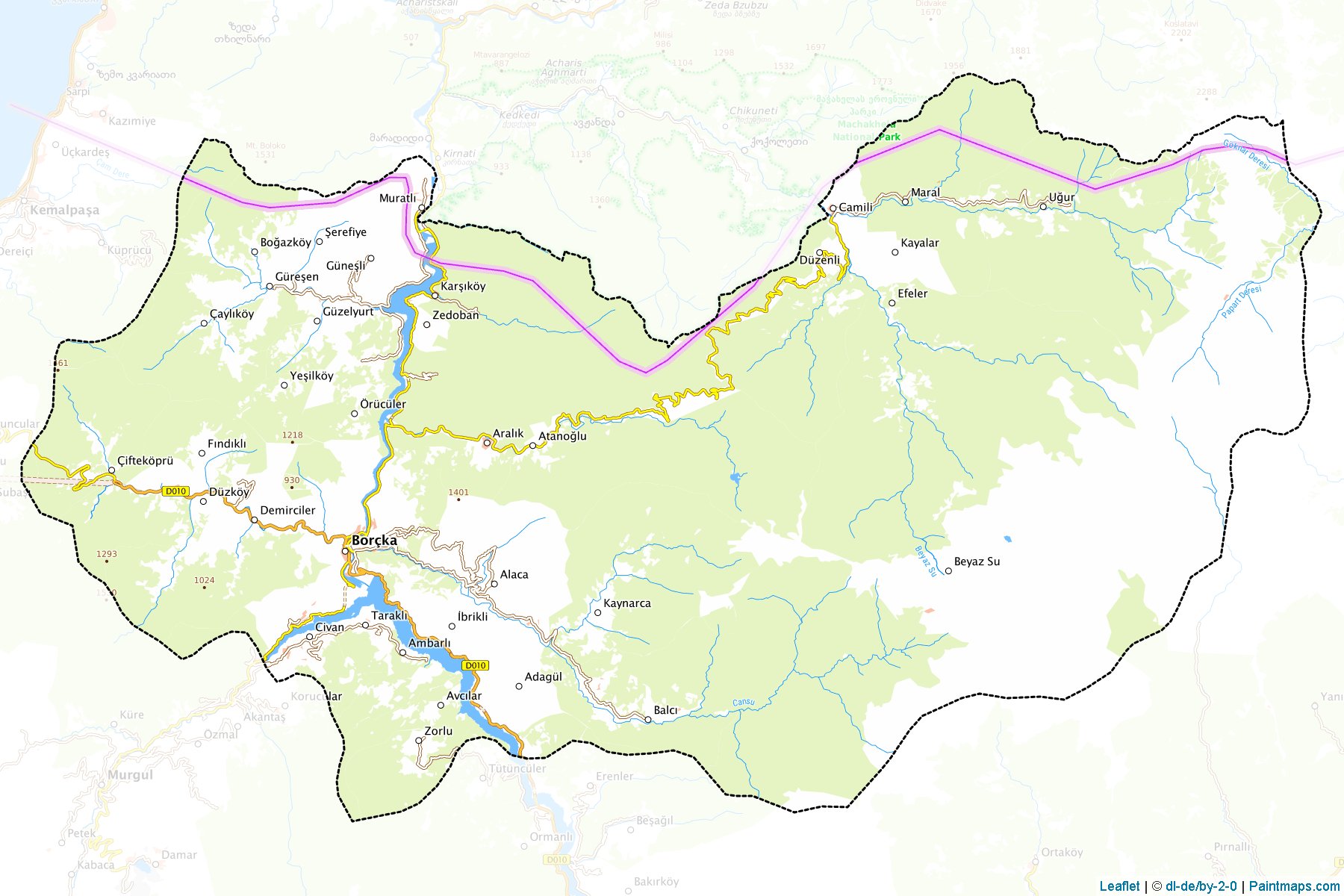 Borçka (Artvin) Map Cropping Samples-1