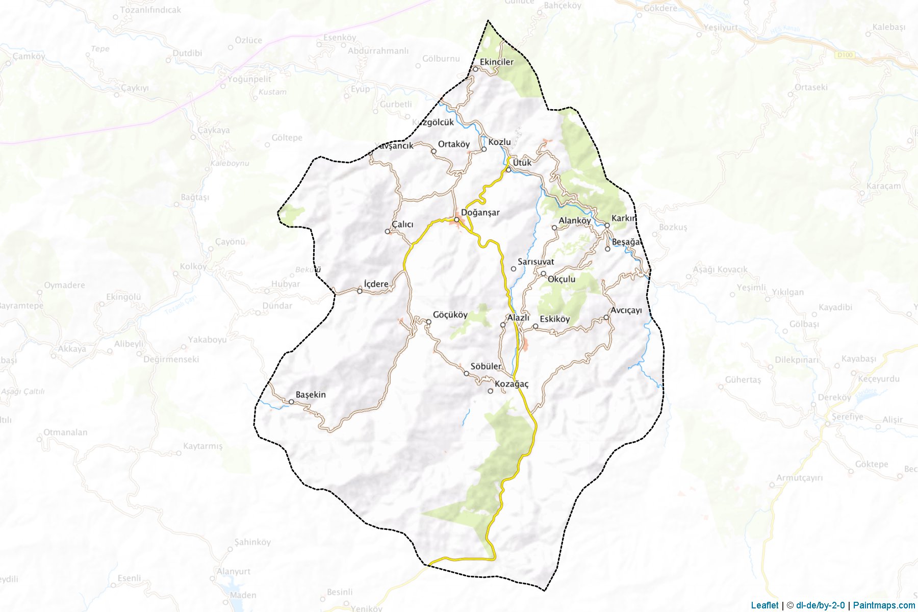 Dogansar (Sivas) Map Cropping Samples-1