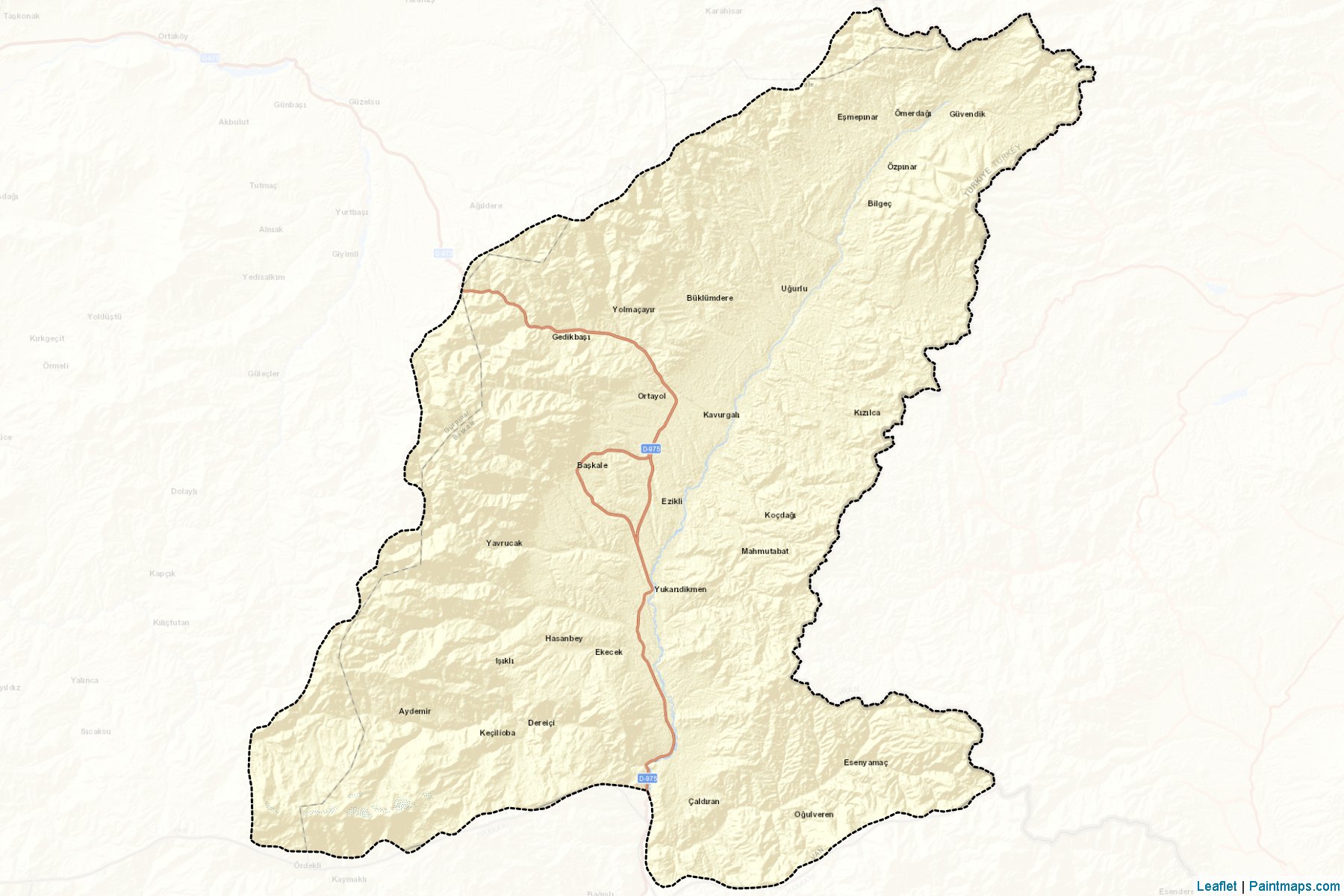 Muestras de recorte de mapas Başkale (Van)-2