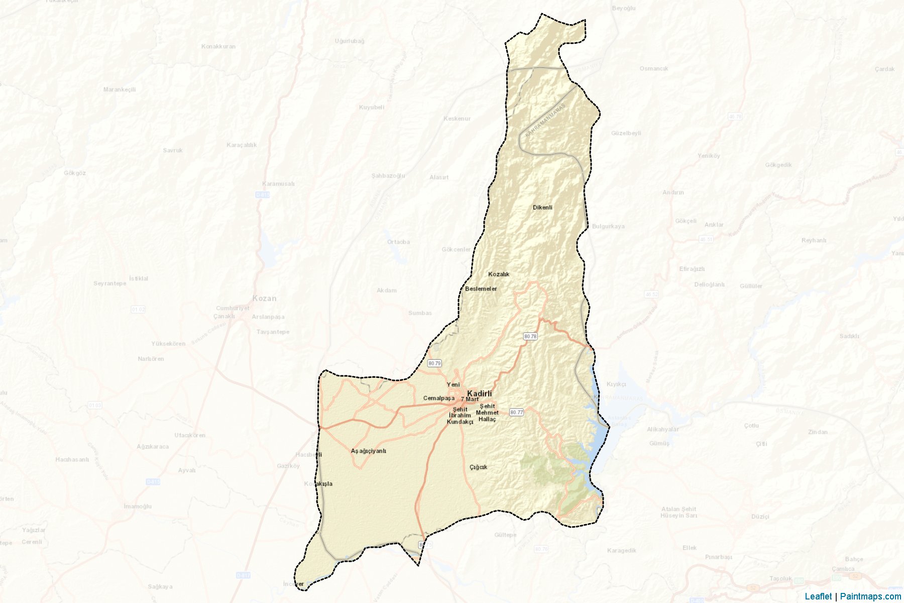 Muestras de recorte de mapas Kadirli (Osmaniye)-2