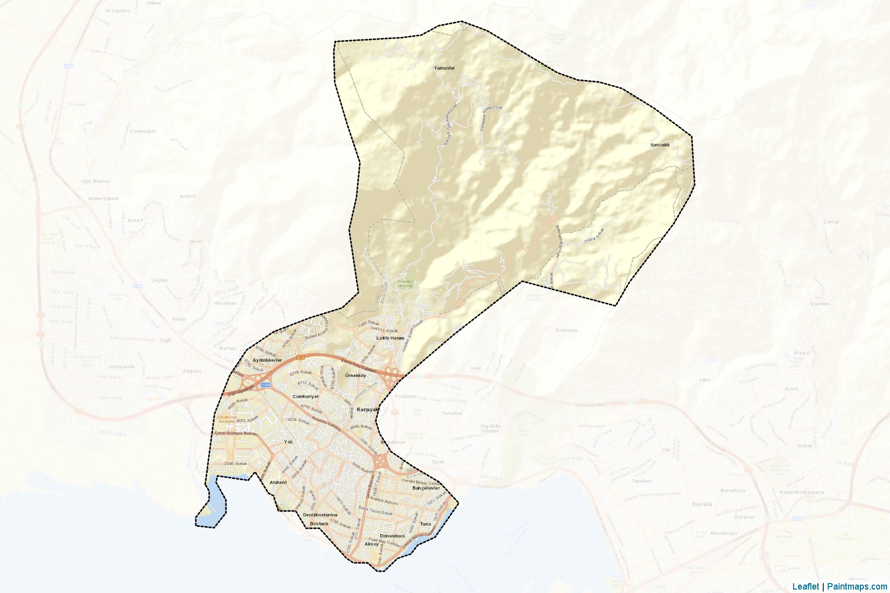 Muestras de recorte de mapas Karşıyaka (Izmir)-2