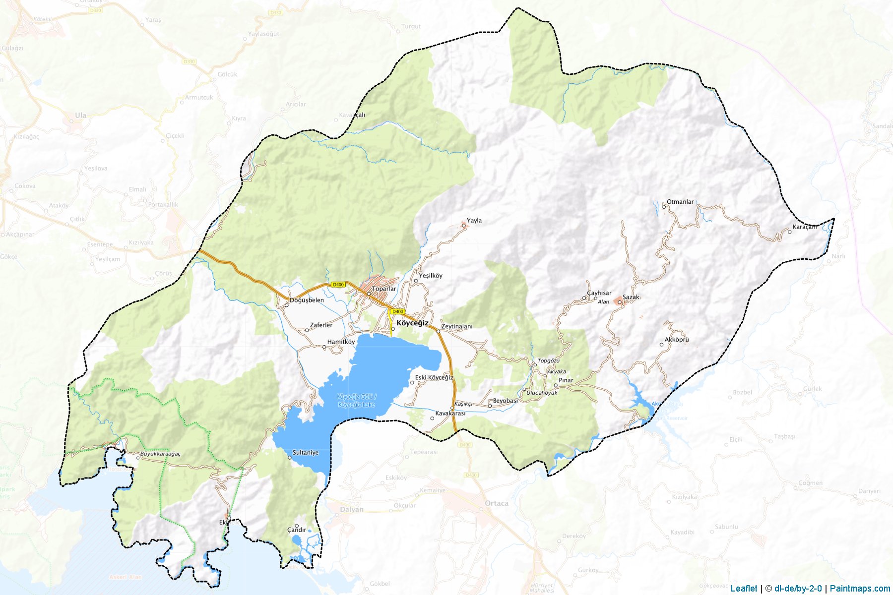 Köyceğiz (Muğla) Haritası Örnekleri-1