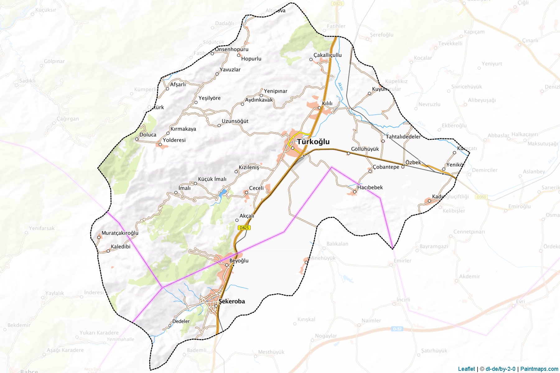 Muestras de recorte de mapas Türkoğlu (K. Maras)-1