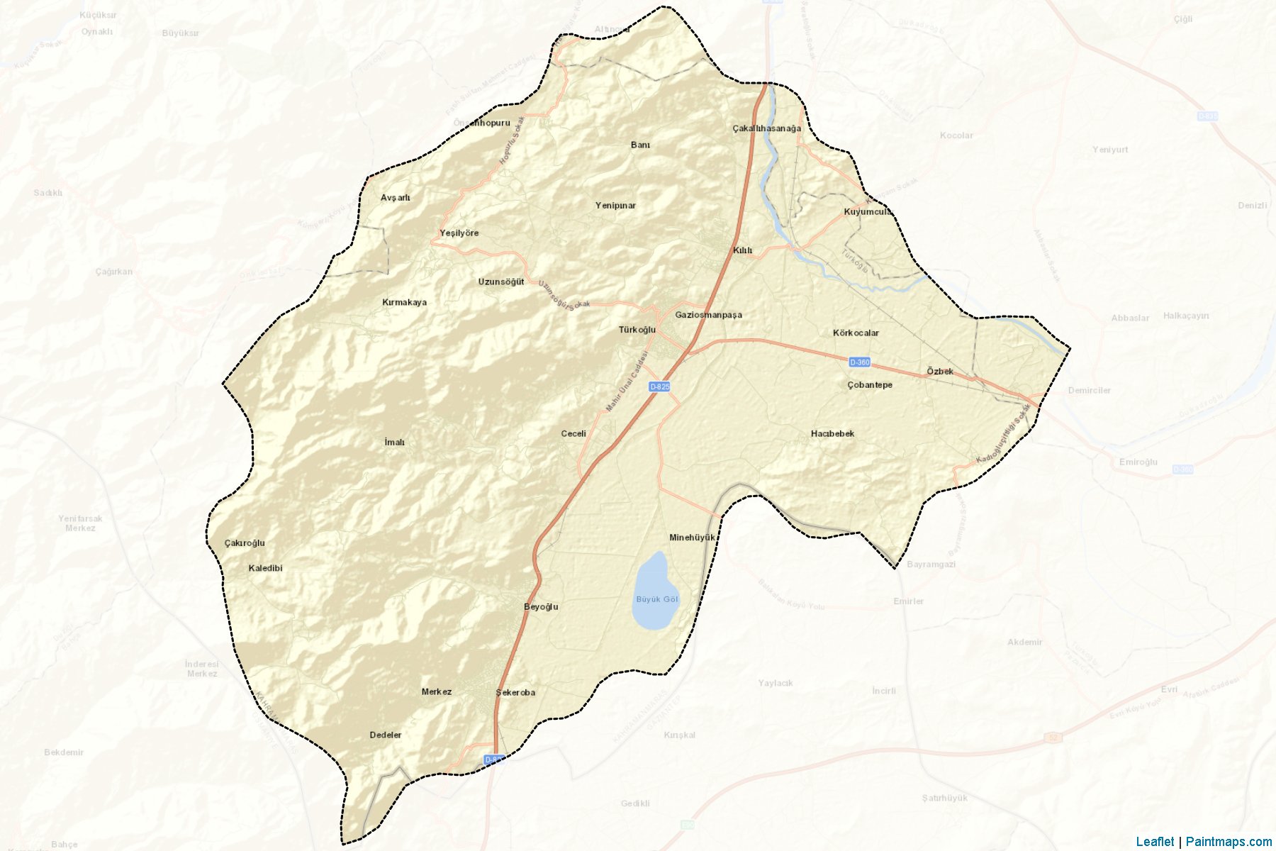 Muestras de recorte de mapas Türkoğlu (K. Maras)-2