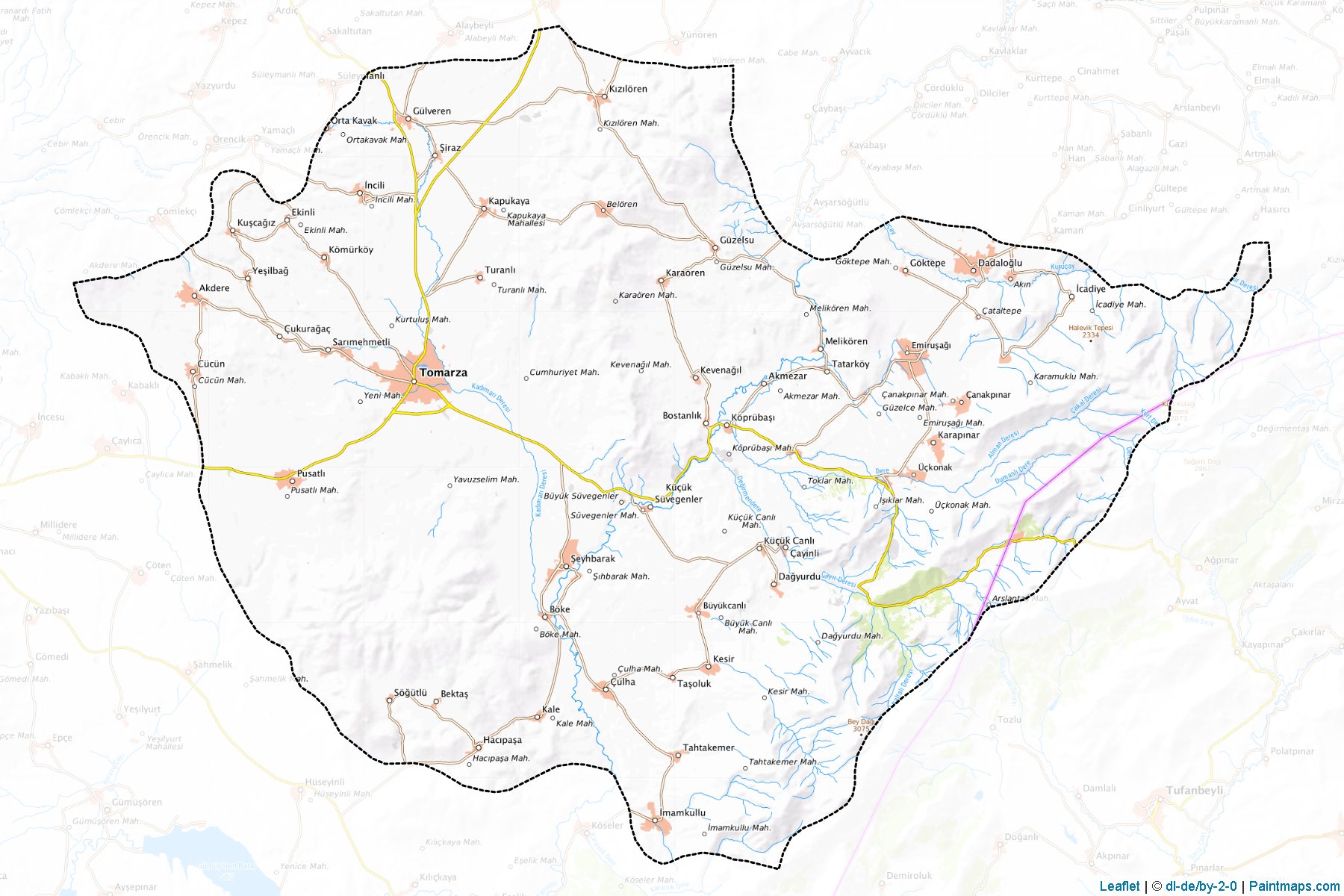 Tomarza (Kayseri) Map Cropping Samples-1