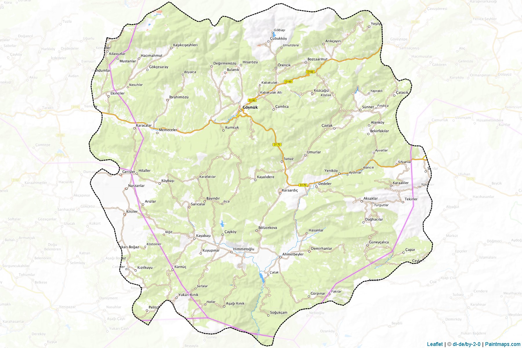 Muestras de recorte de mapas Göynük (Bolu)-1