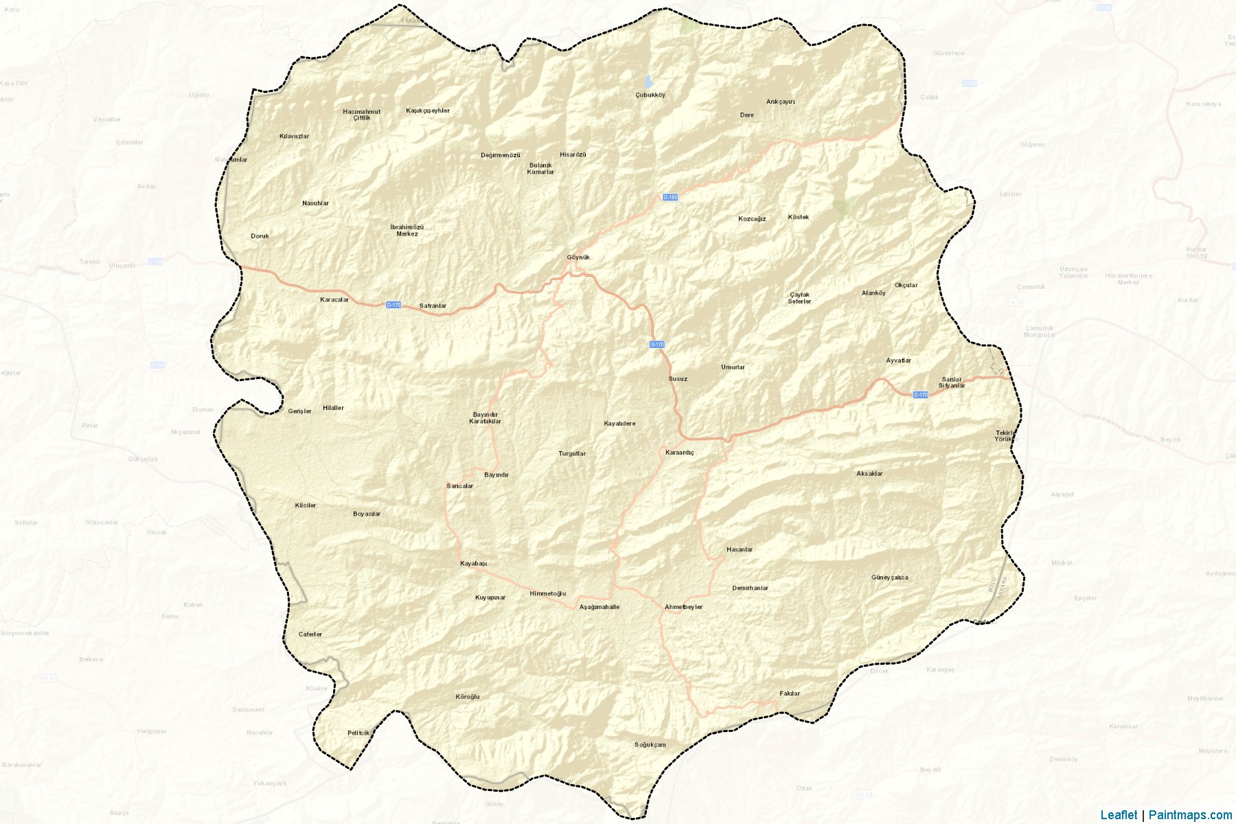 Muestras de recorte de mapas Göynük (Bolu)-2