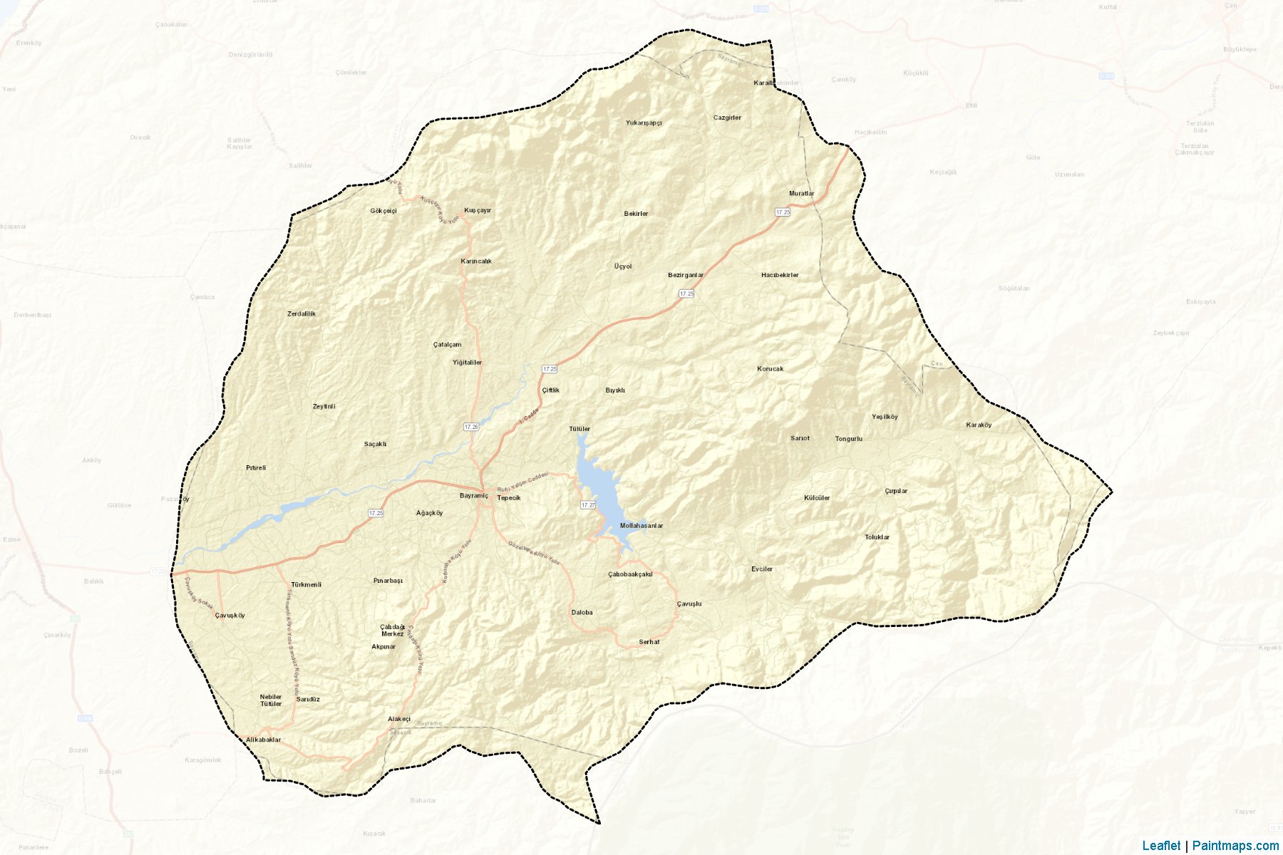 Bayramiç (Çanakkale) Haritası Örnekleri-2