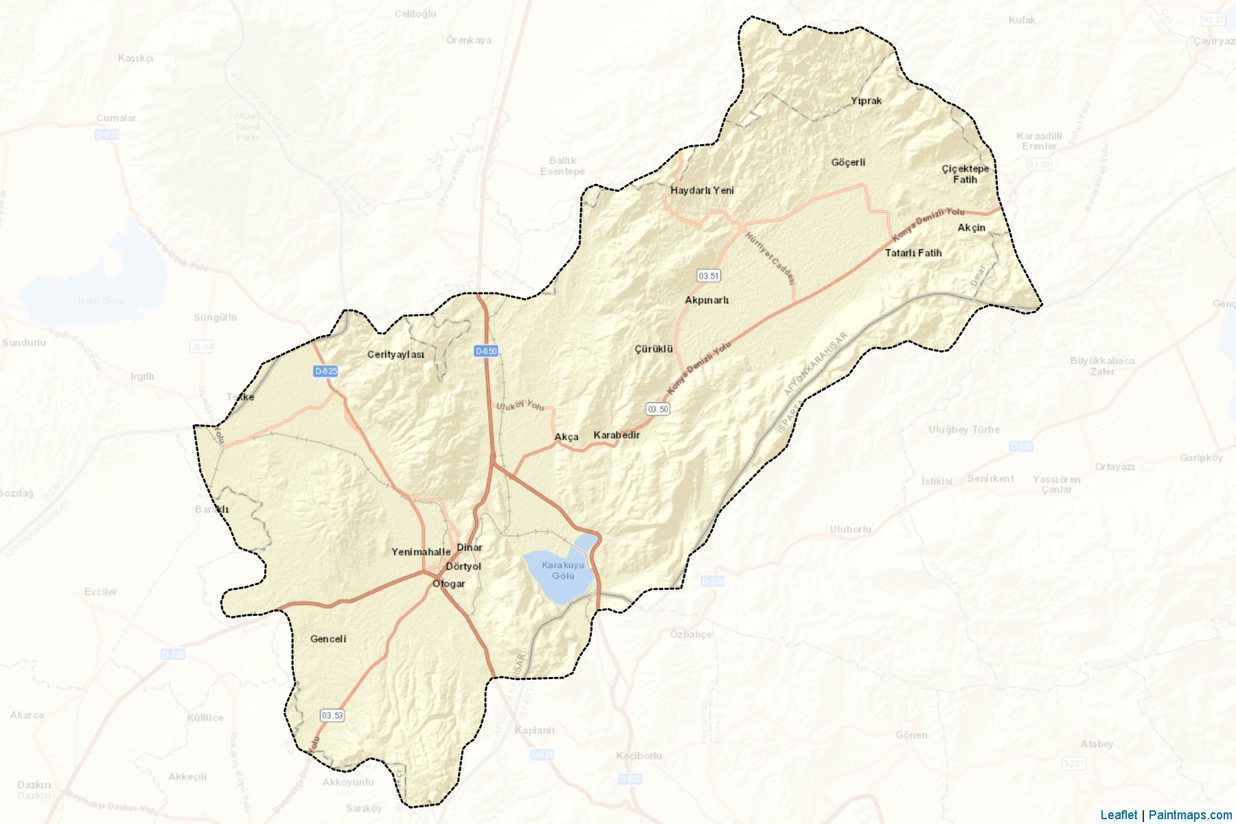 Dinar (Afyonkarahisar) Map Cropping Samples-2