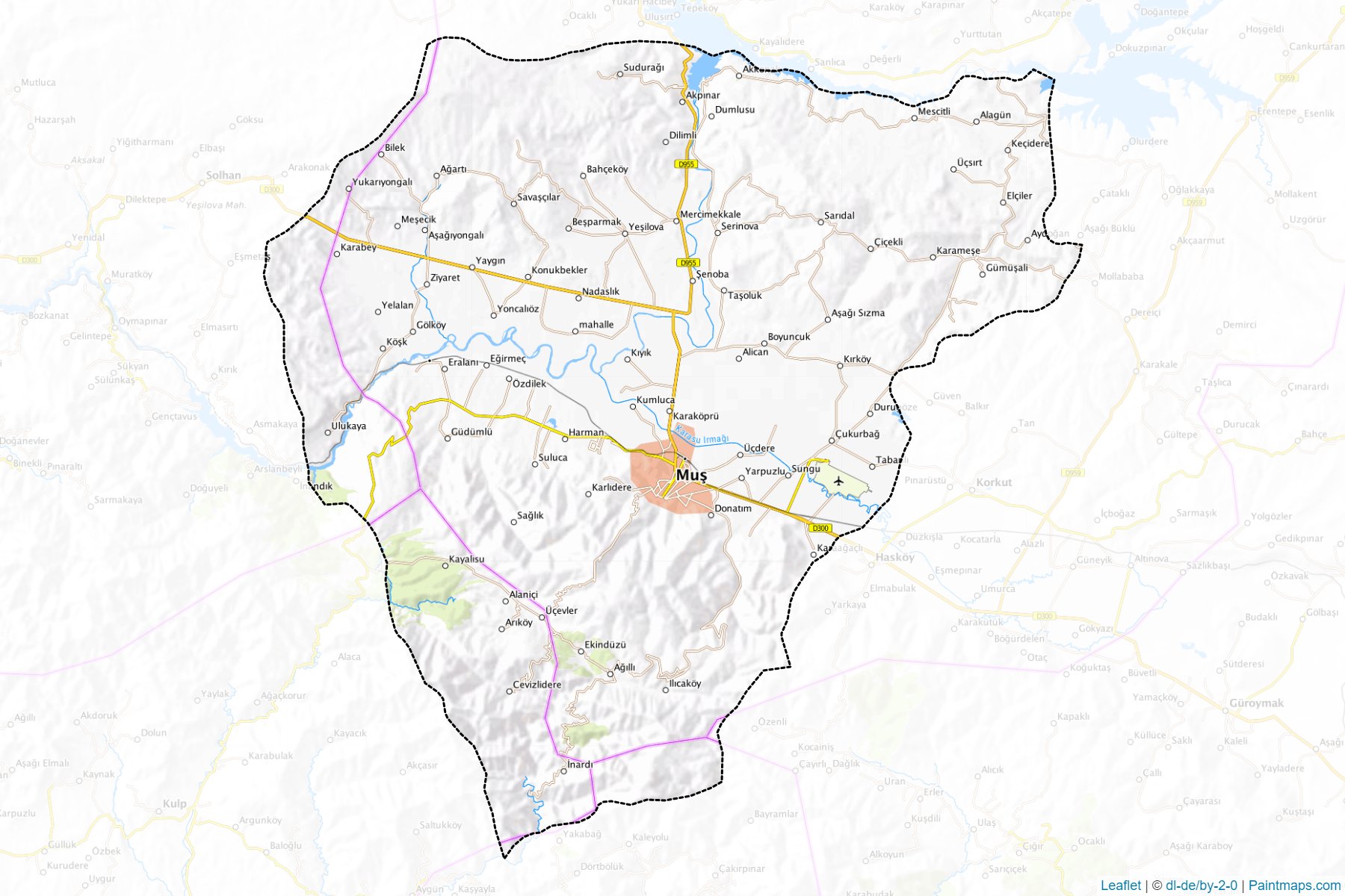 Muestras de recorte de mapas Merkez (Mus)-1