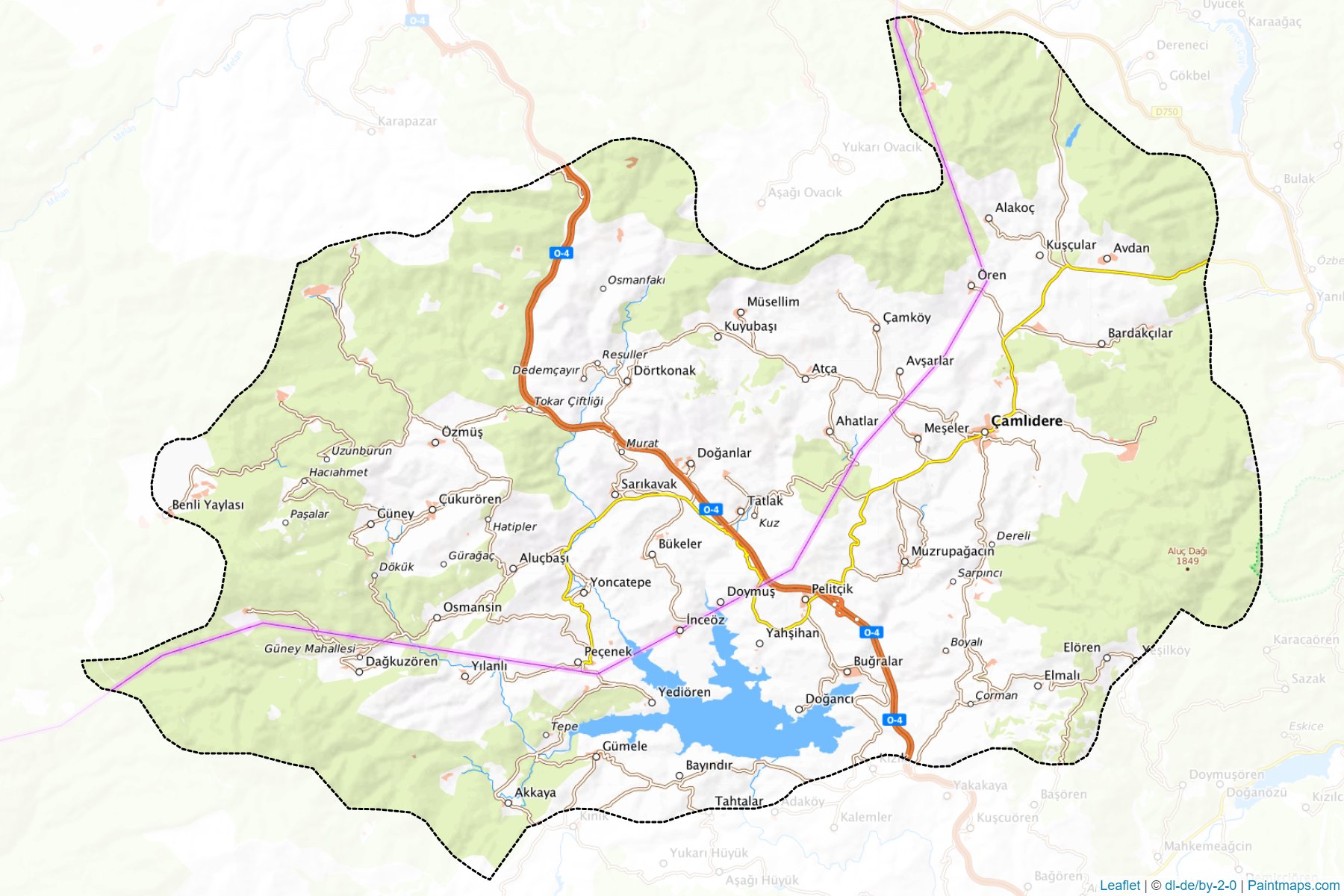 Çamlıdere (Ankara Province) Map Cropping Samples-1