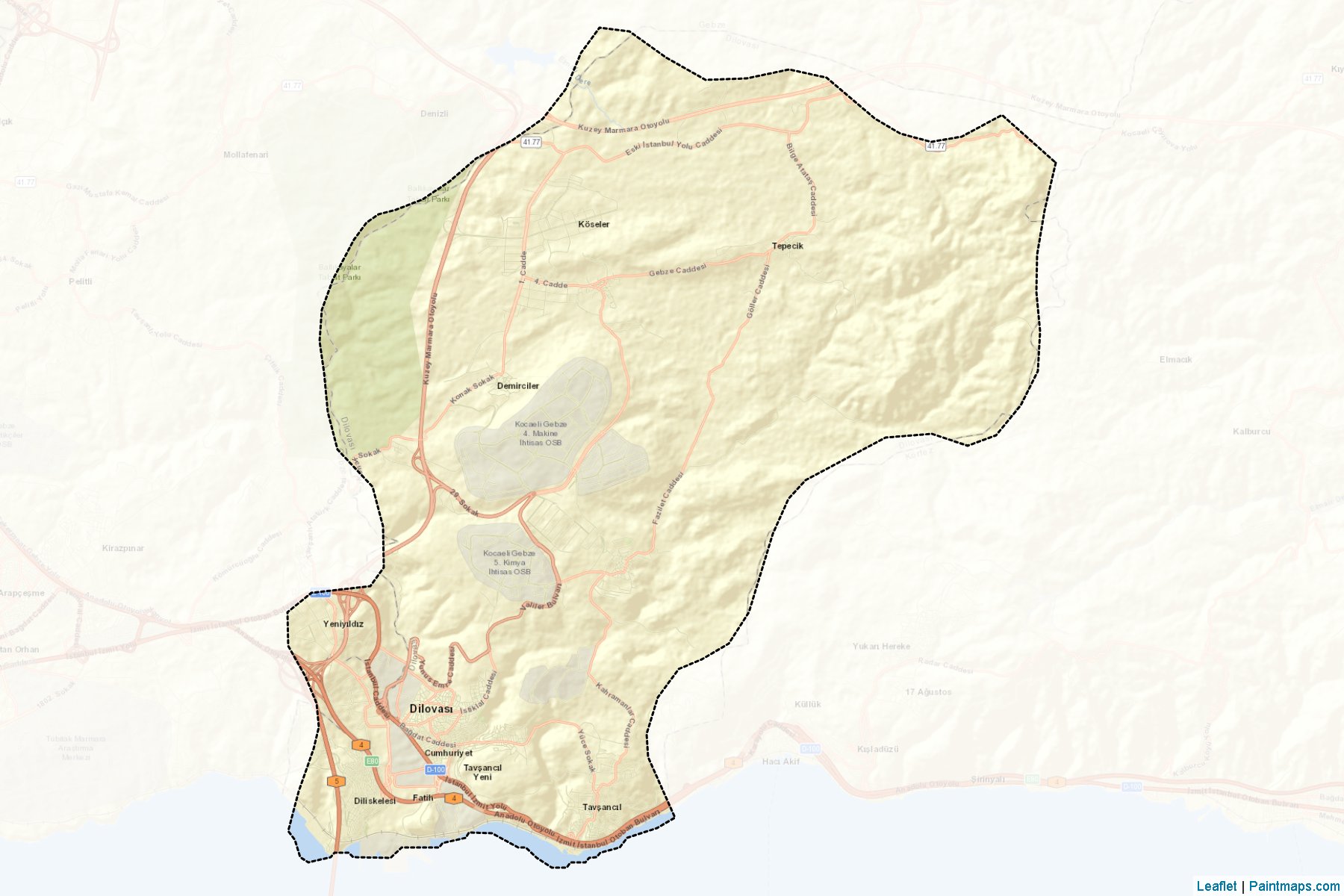 Dilovası (Kocaeli) Map Cropping Samples-2