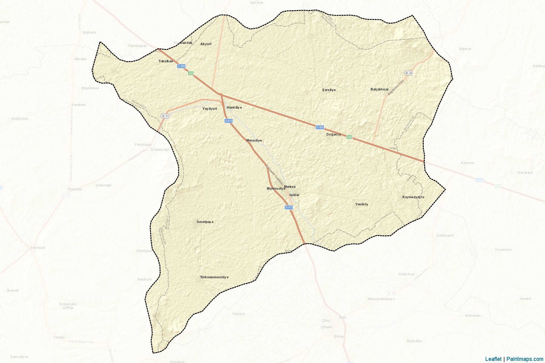 Muestras de recorte de mapas Mahmudiye (Eskisehir)-2