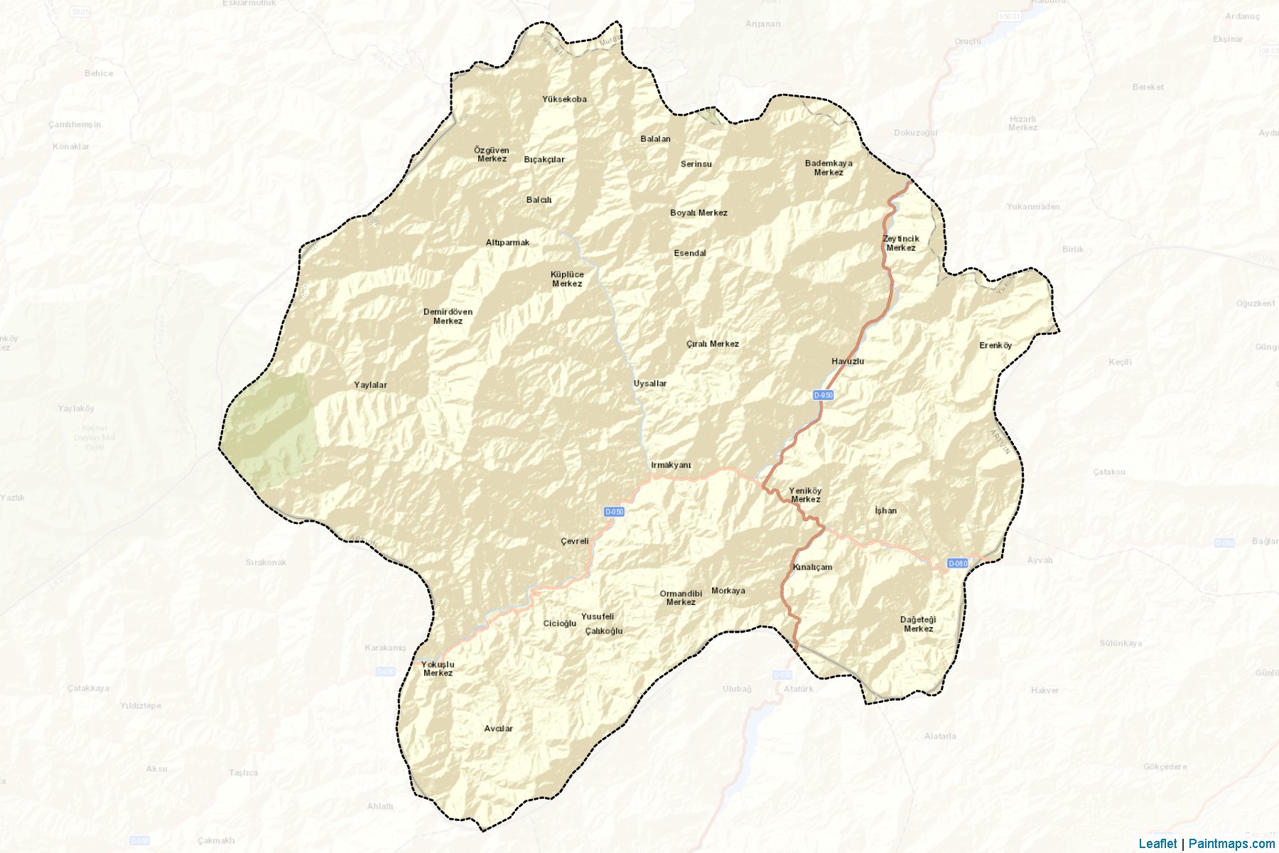 Yusufeli (Artvin) Map Cropping Samples-2