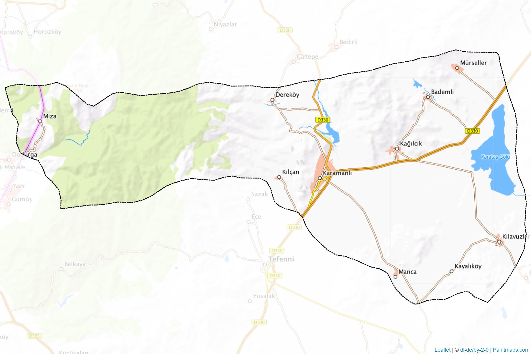 Karamanlı (Burdur) Haritası Örnekleri-1