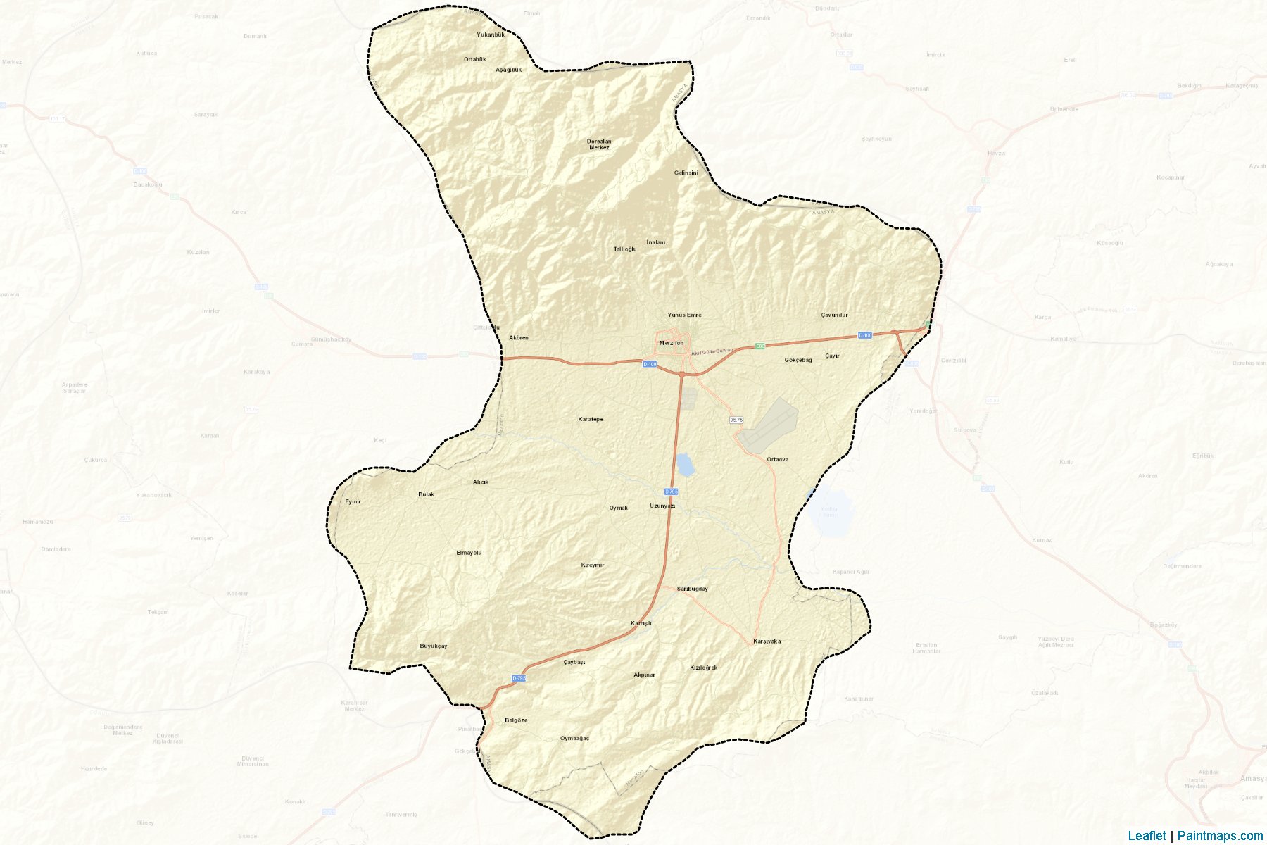 Muestras de recorte de mapas Merzifon (Amasya)-2