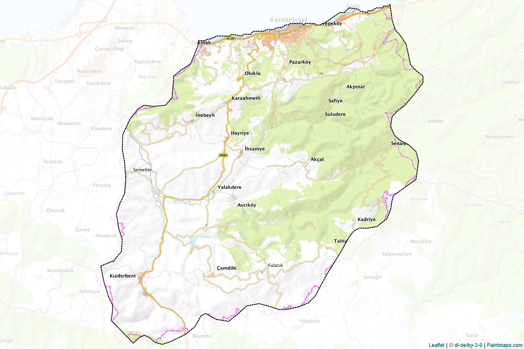 Muestras de recorte de mapas Karamürsel (Kocaeli)-1