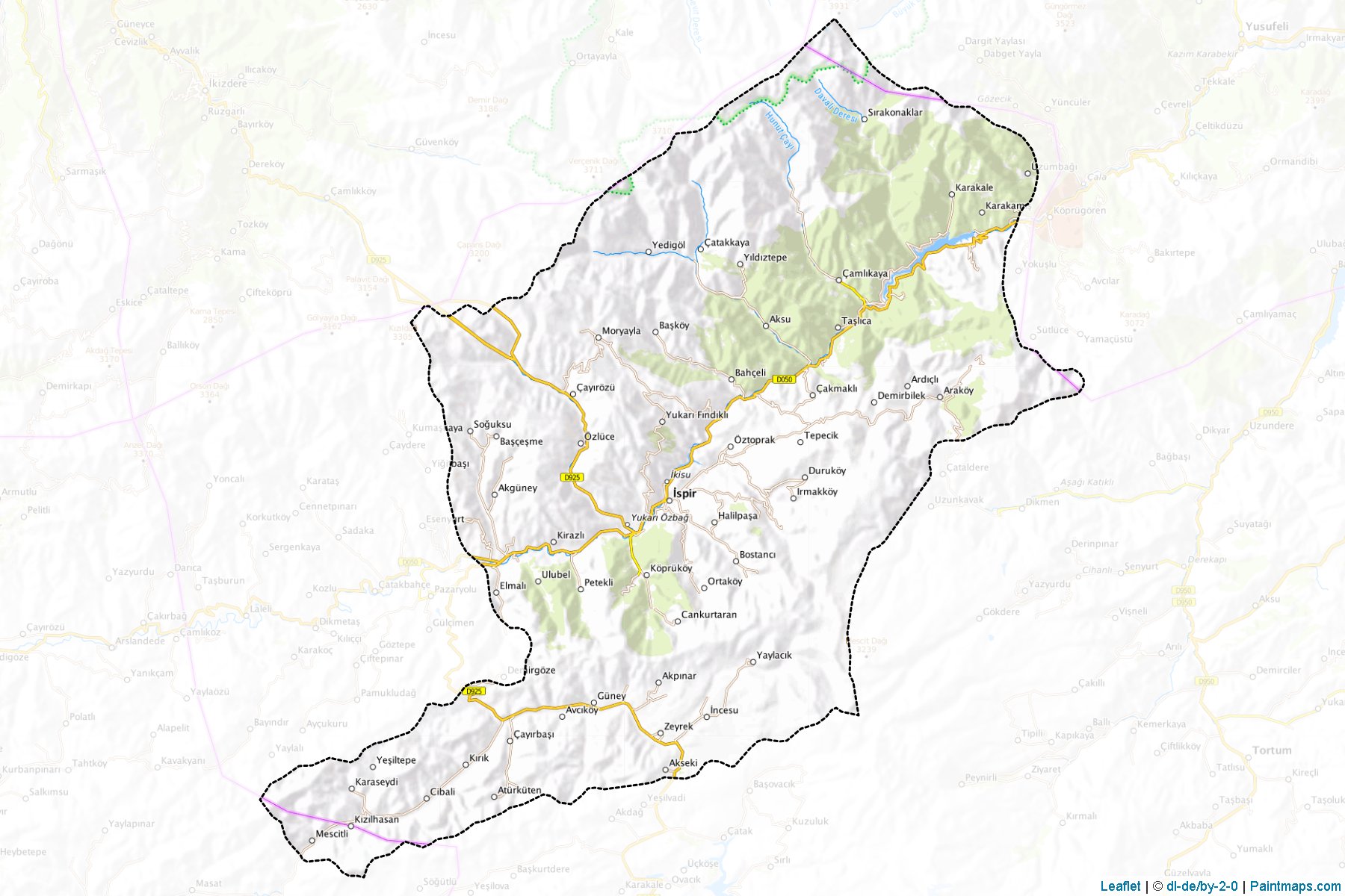 Muestras de recorte de mapas İspir (Erzurum)-1