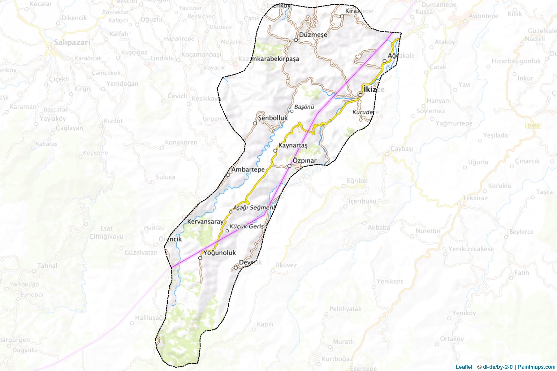 Muestras de recorte de mapas İkizce (Ordu)-1