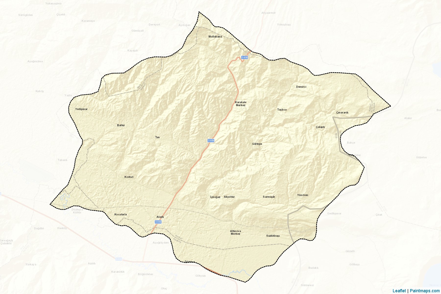 Korkut (Muş) Haritası Örnekleri-2