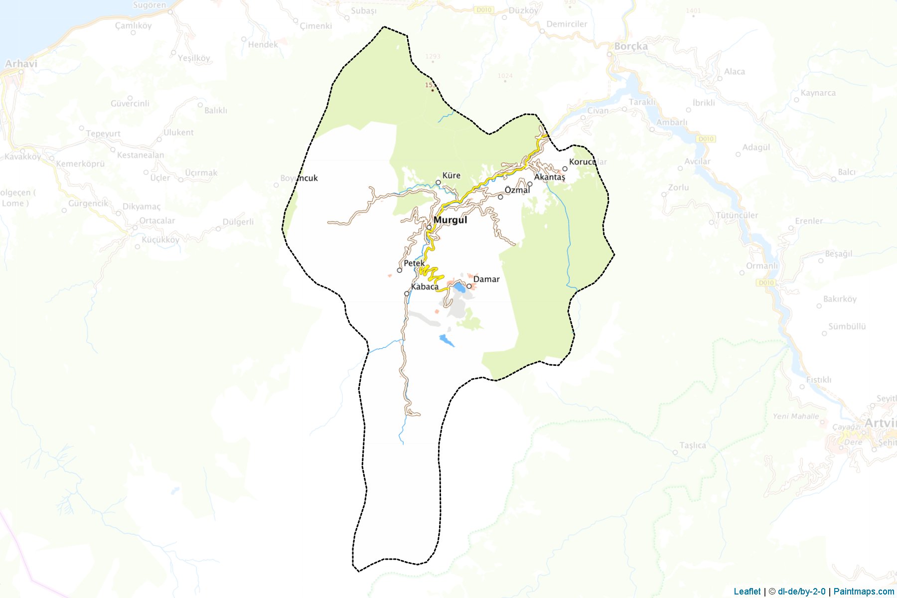 Murgul (Artvin) Haritası Örnekleri-1