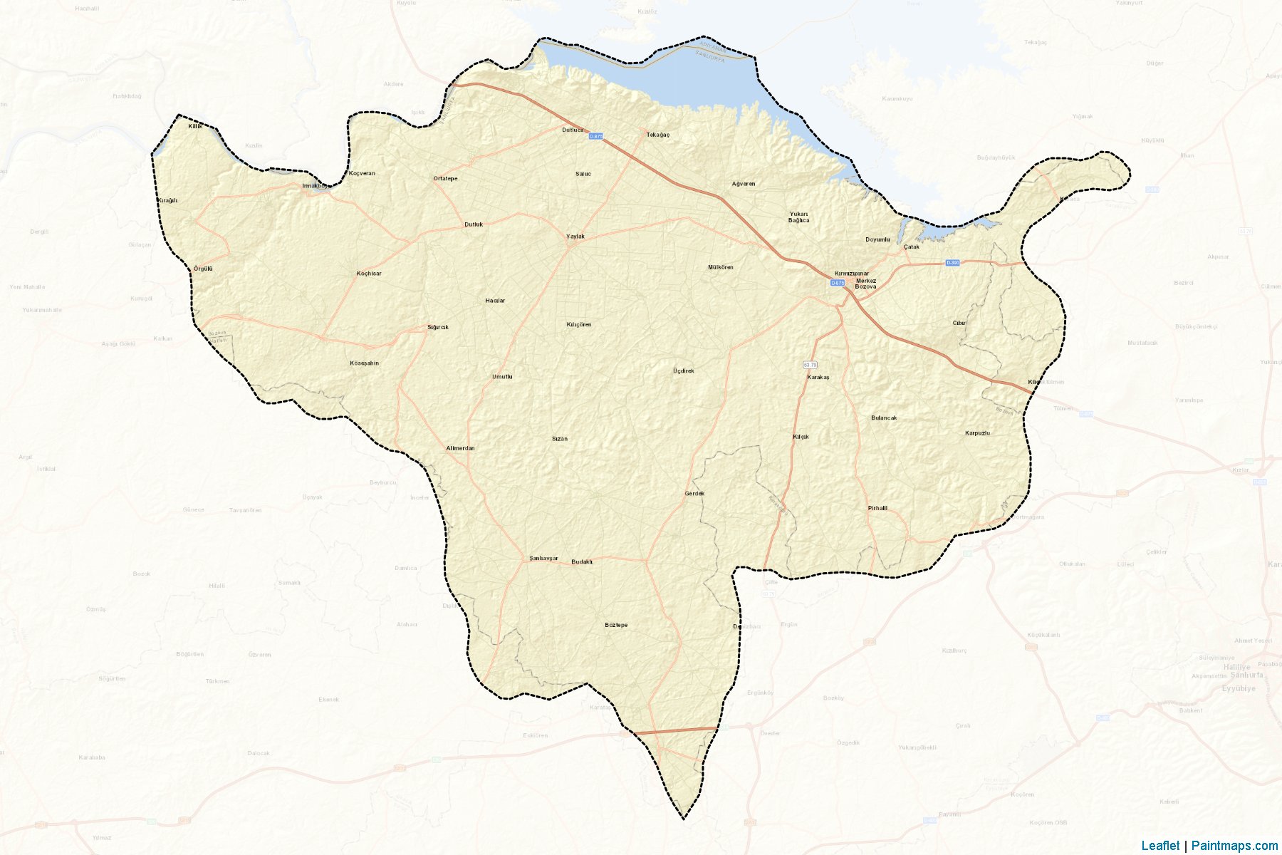 Muestras de recorte de mapas Bozova (Sanliurfa)-2