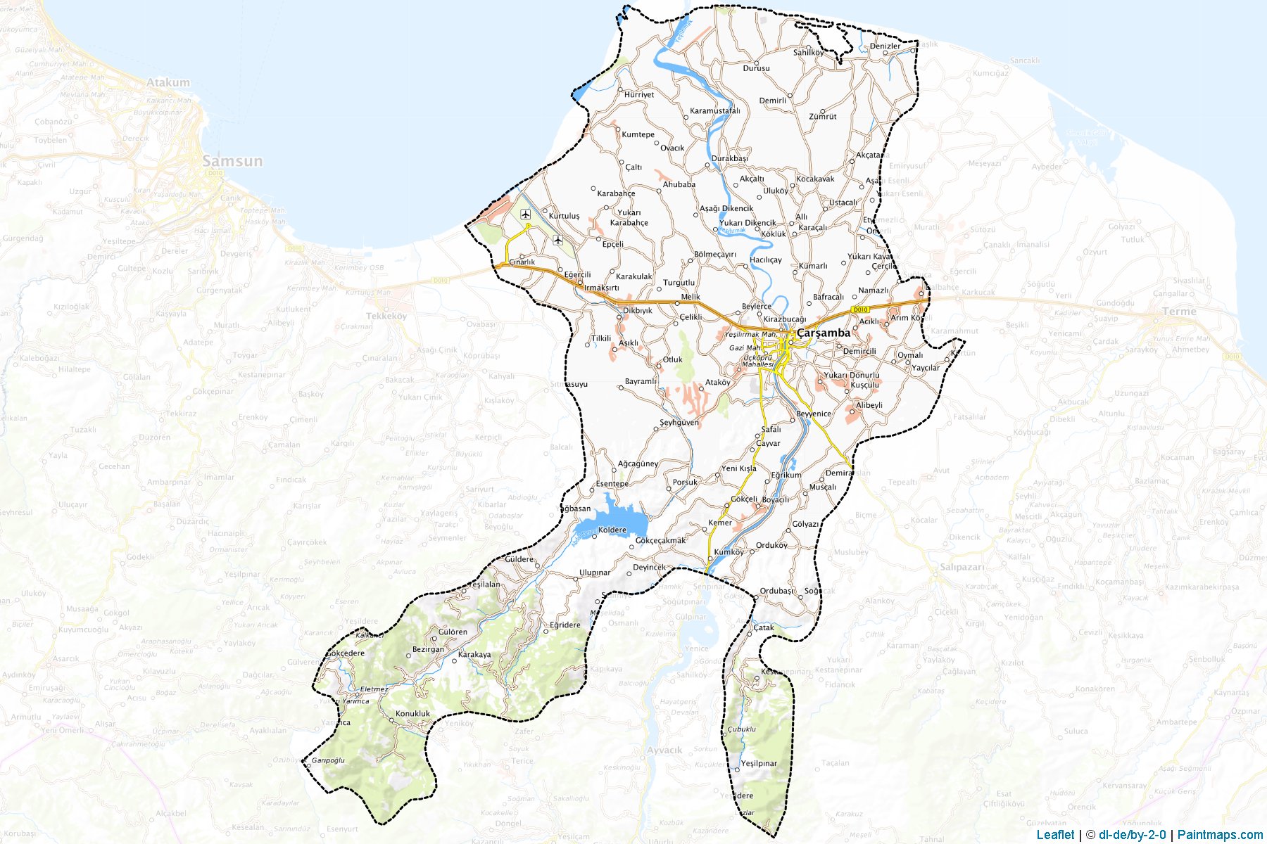 Muestras de recorte de mapas Çarşamba (Samsun)-1