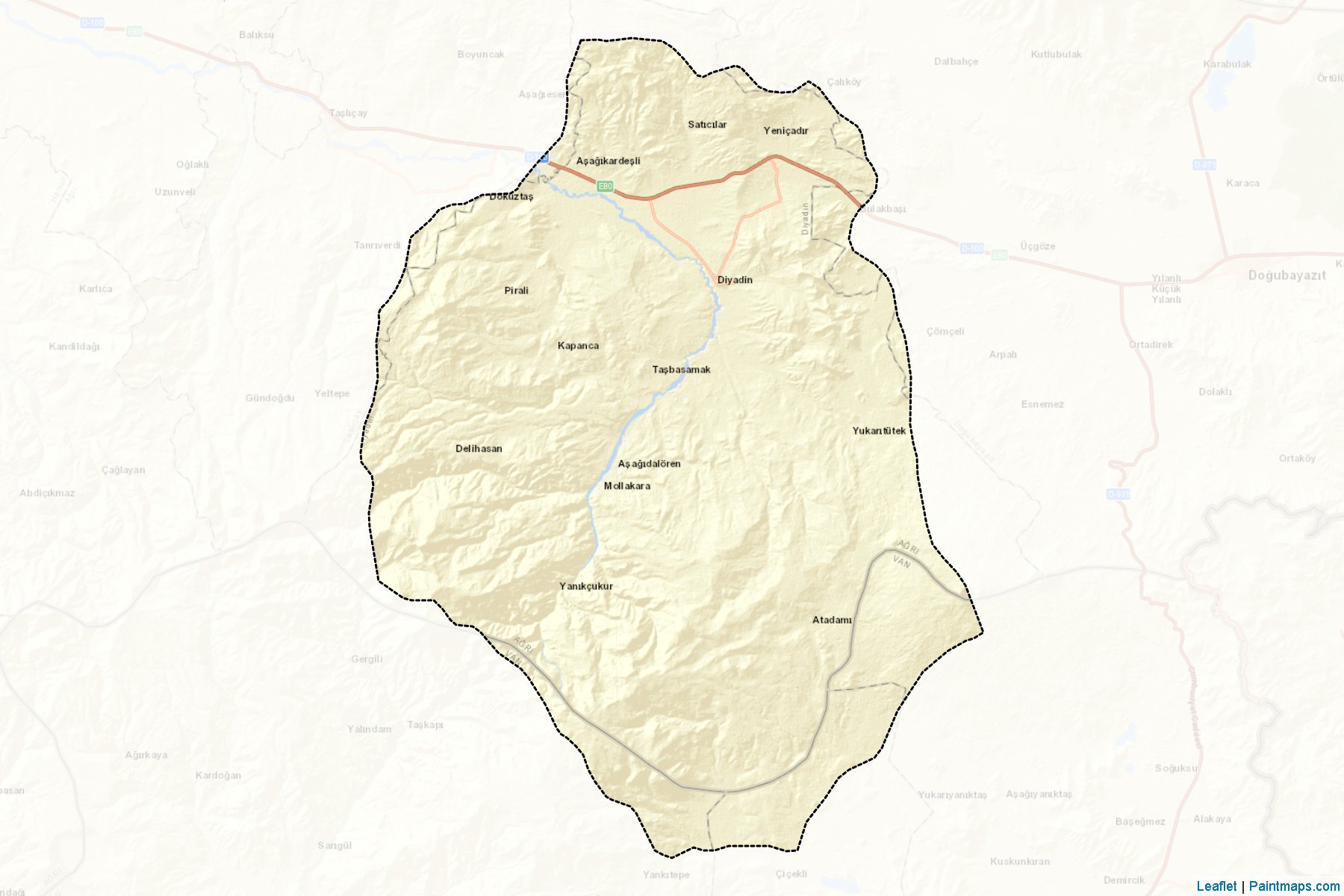 Muestras de recorte de mapas Diyadin (Agri)-2