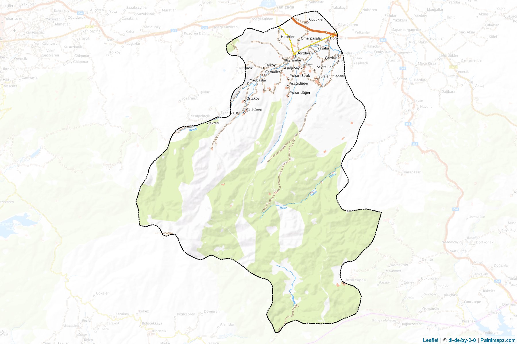 Dörtdivan (Bolu) Map Cropping Samples-1