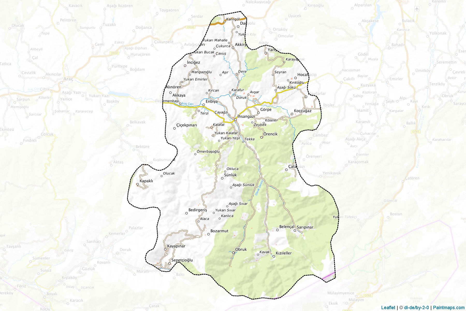 Ihsangazi (Kastamonu) Map Cropping Samples-1