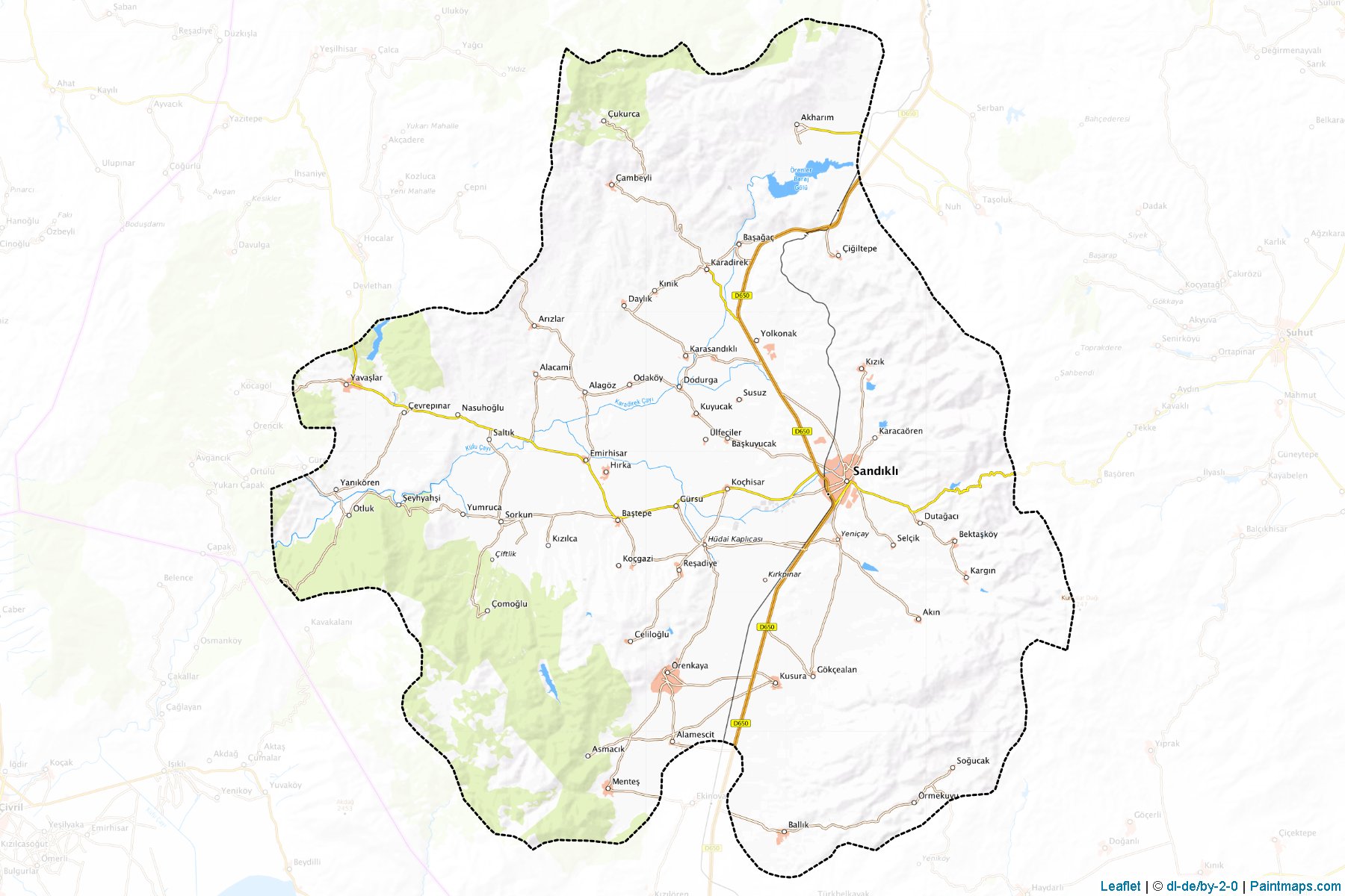 Sandikli (Afyonkarahisar) Map Cropping Samples-1