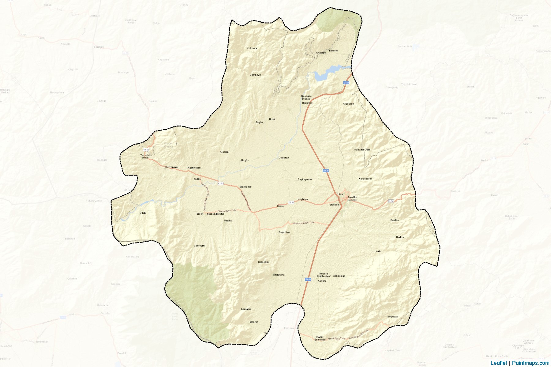 Sandikli (Afyonkarahisar) Map Cropping Samples-2