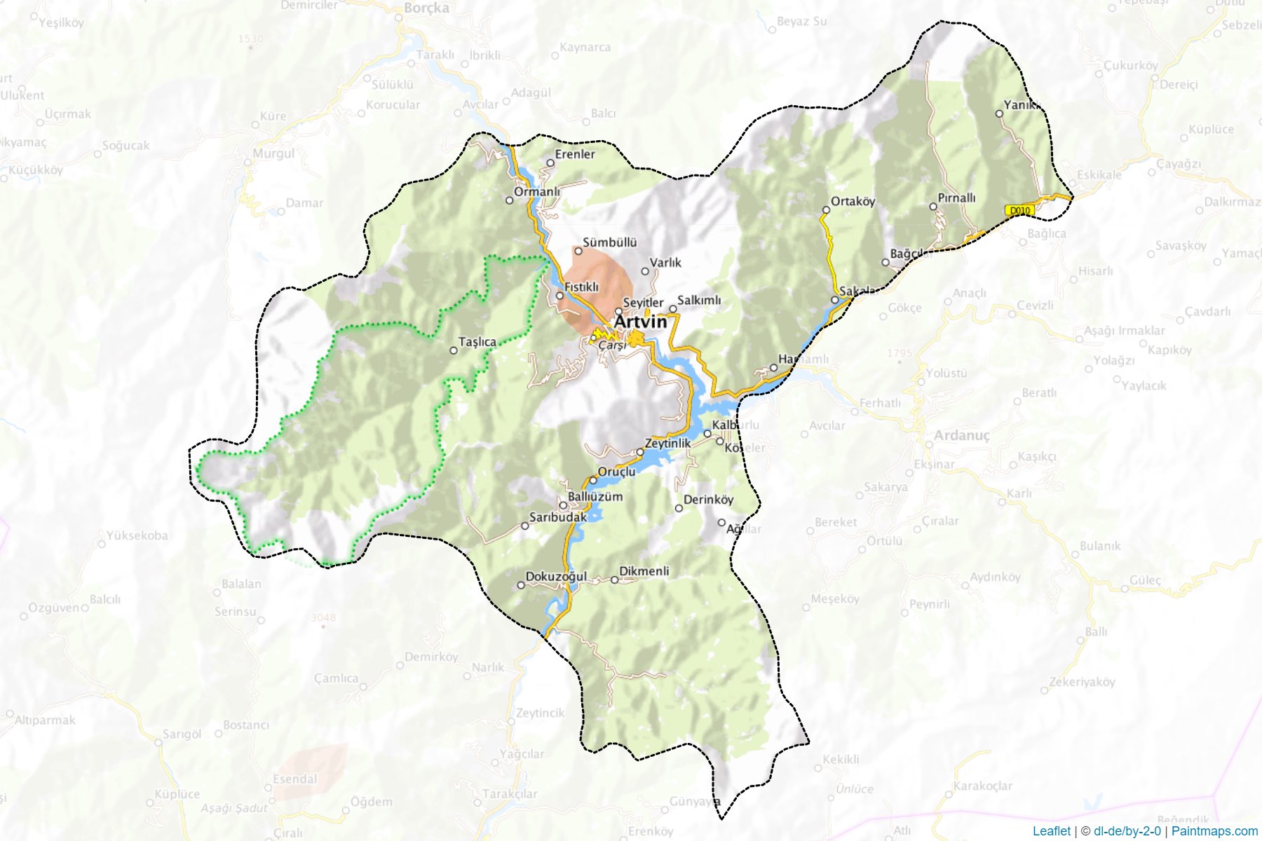 Merkez (Artvin) Haritası Örnekleri-1