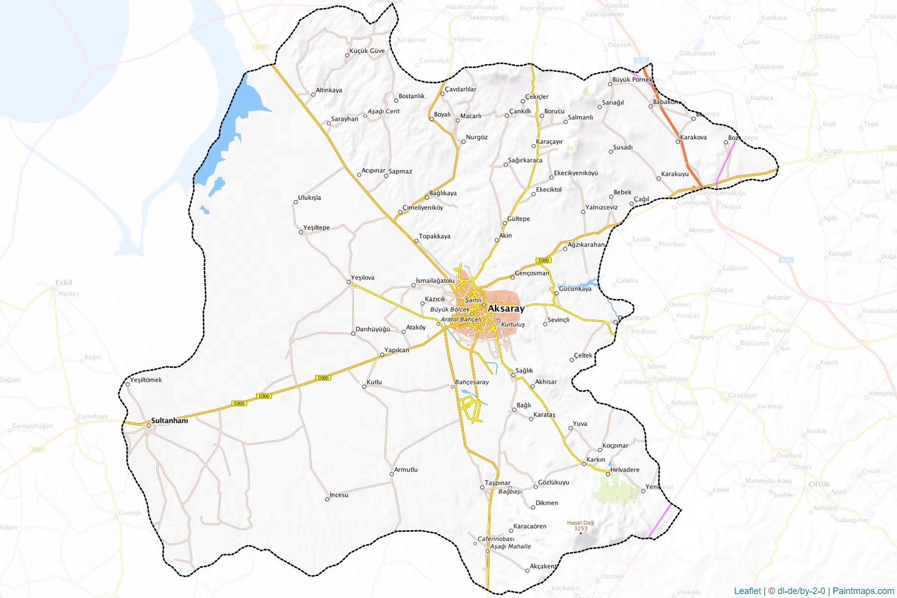 Muestras de recorte de mapas Merkez (Aksaray)-1