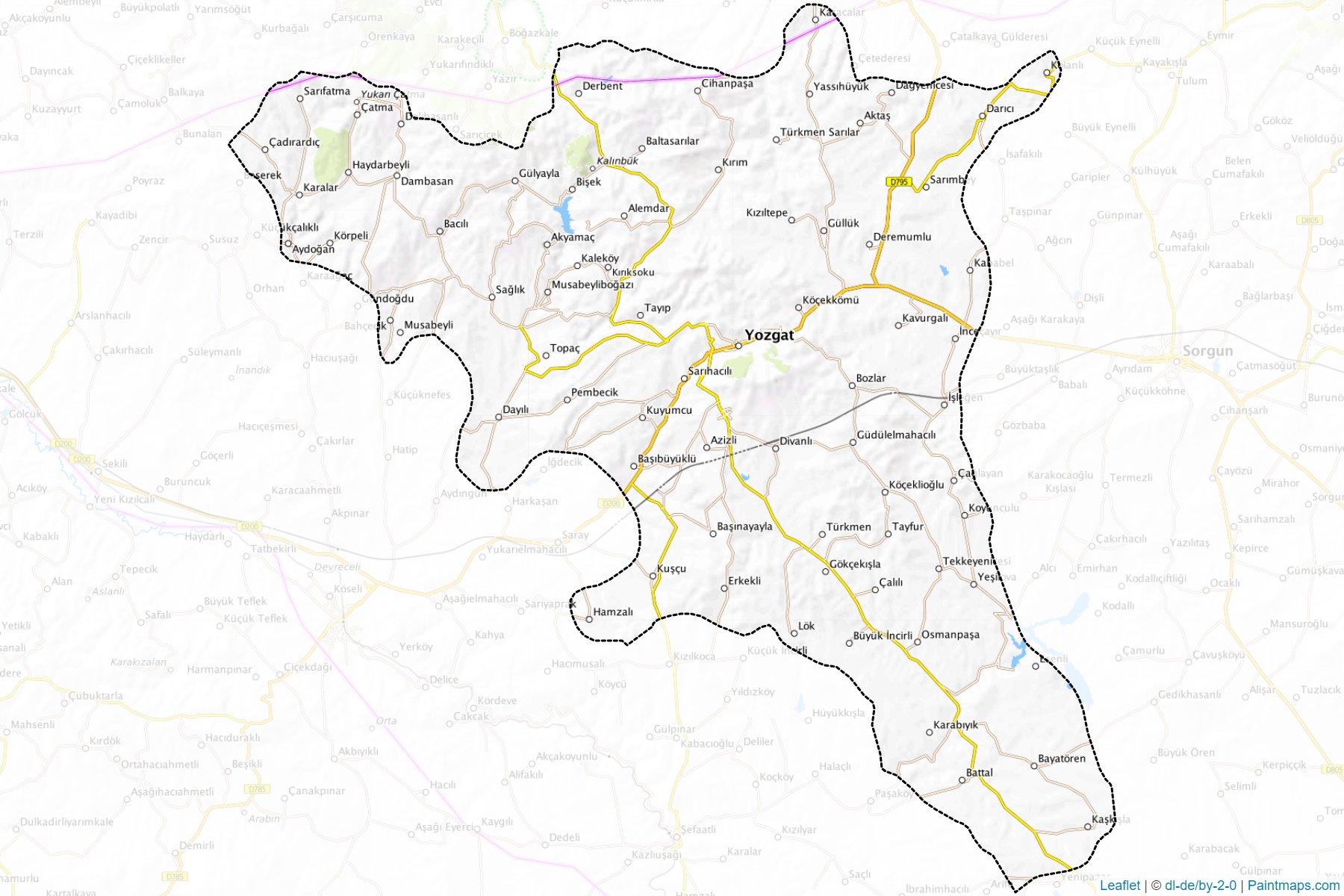 Merkez (Yozgat) Haritası Örnekleri-1