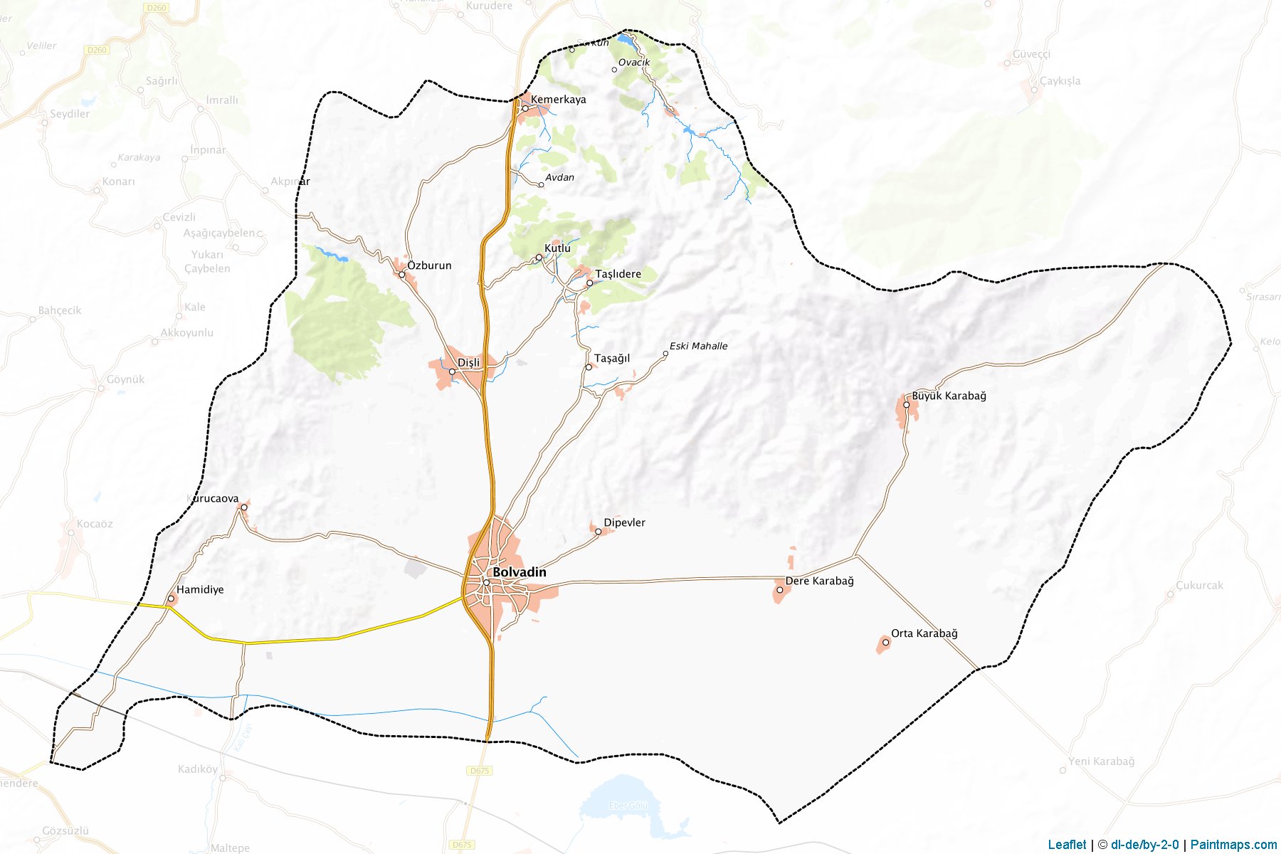 Bolvadin (Afyonkarahisar) Map Cropping Samples-1