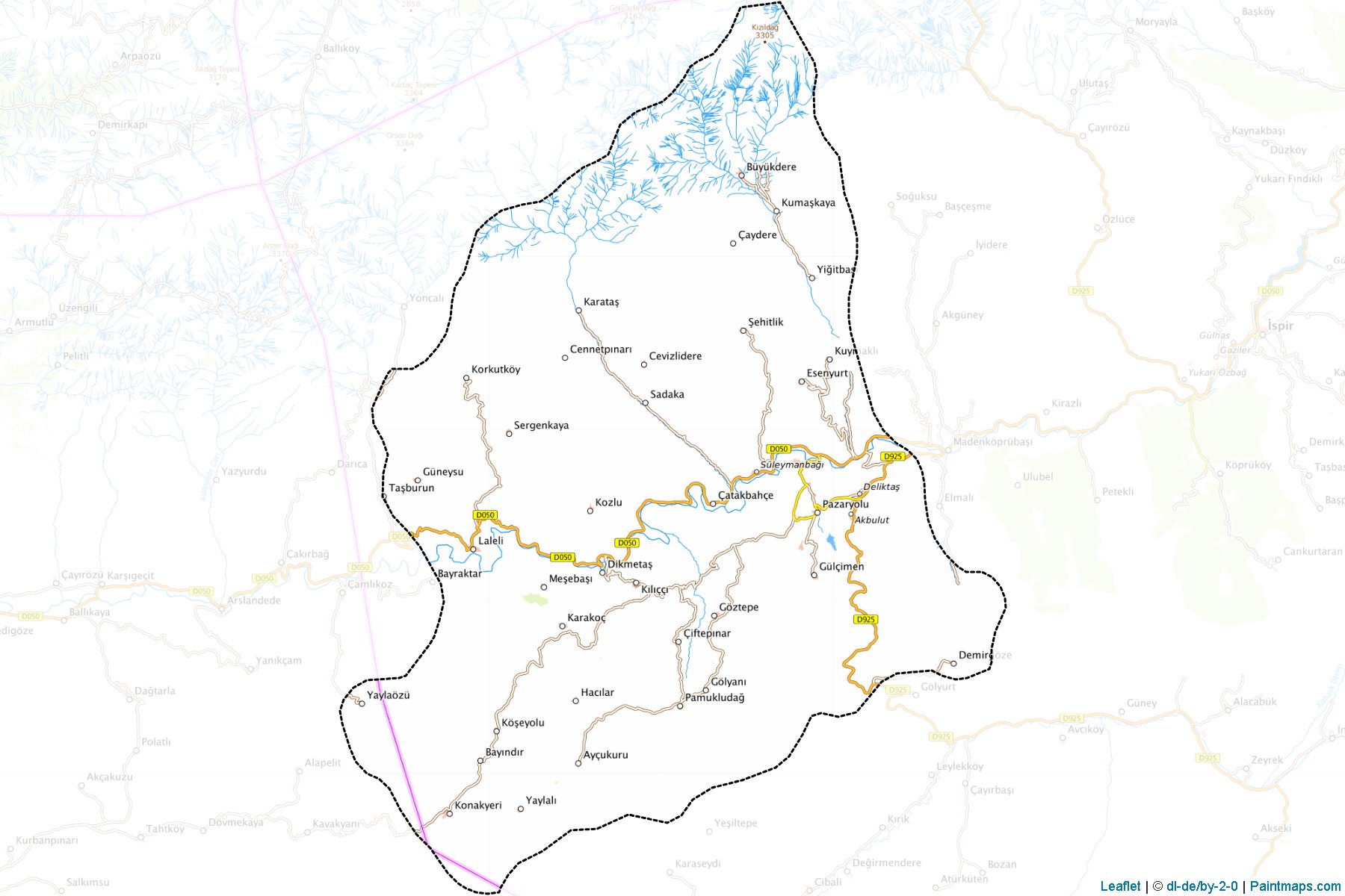 Muestras de recorte de mapas Pazaryolu (Erzurum)-1