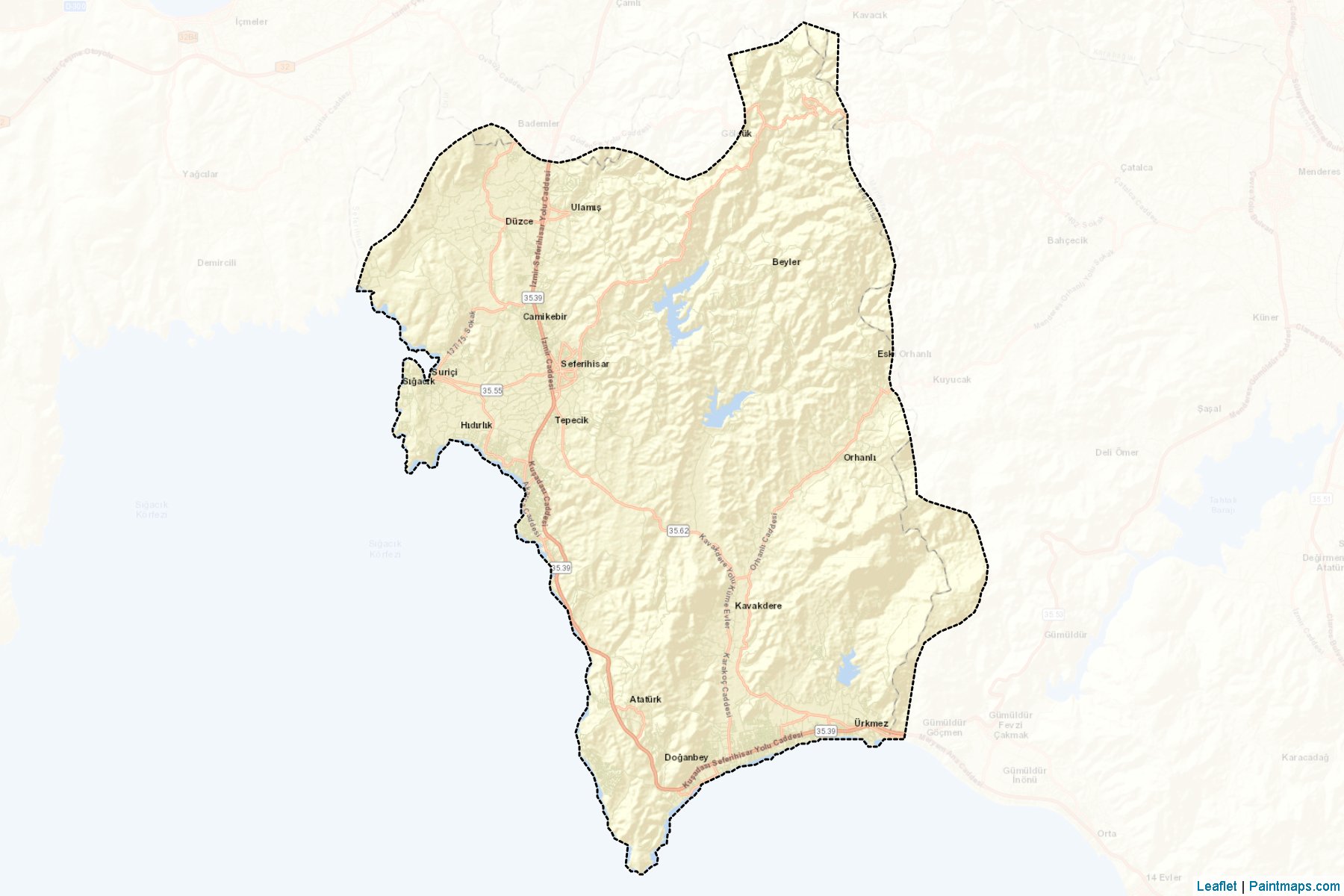 Muestras de recorte de mapas Seferihisar (Izmir)-2