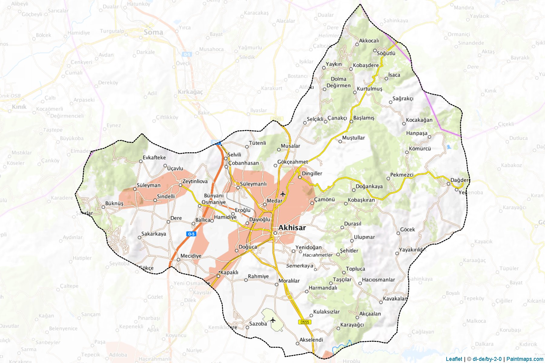 Muestras de recorte de mapas Akhisar (Manisa)-1