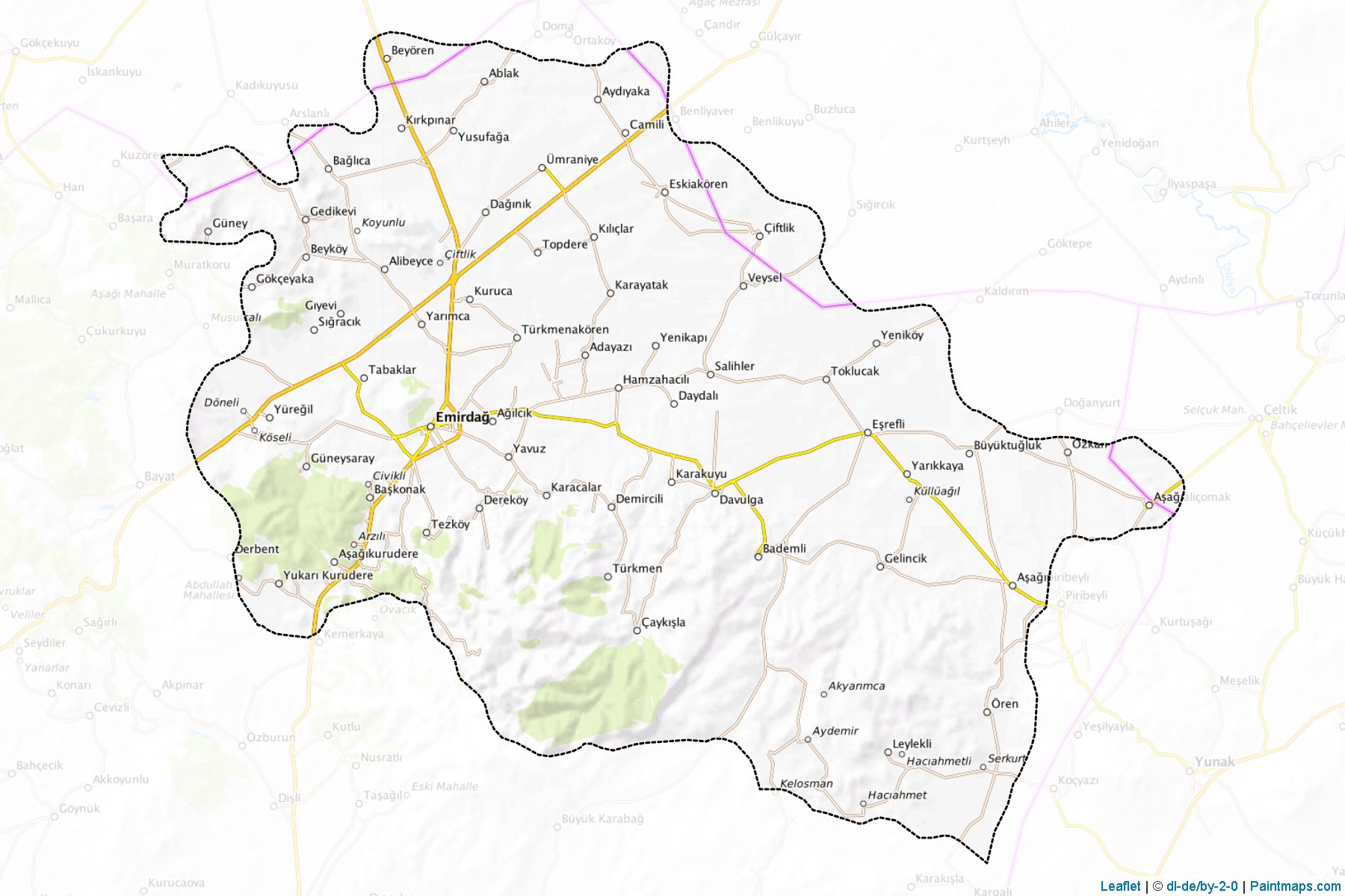 Emirdag (Afyonkarahisar) Map Cropping Samples-1