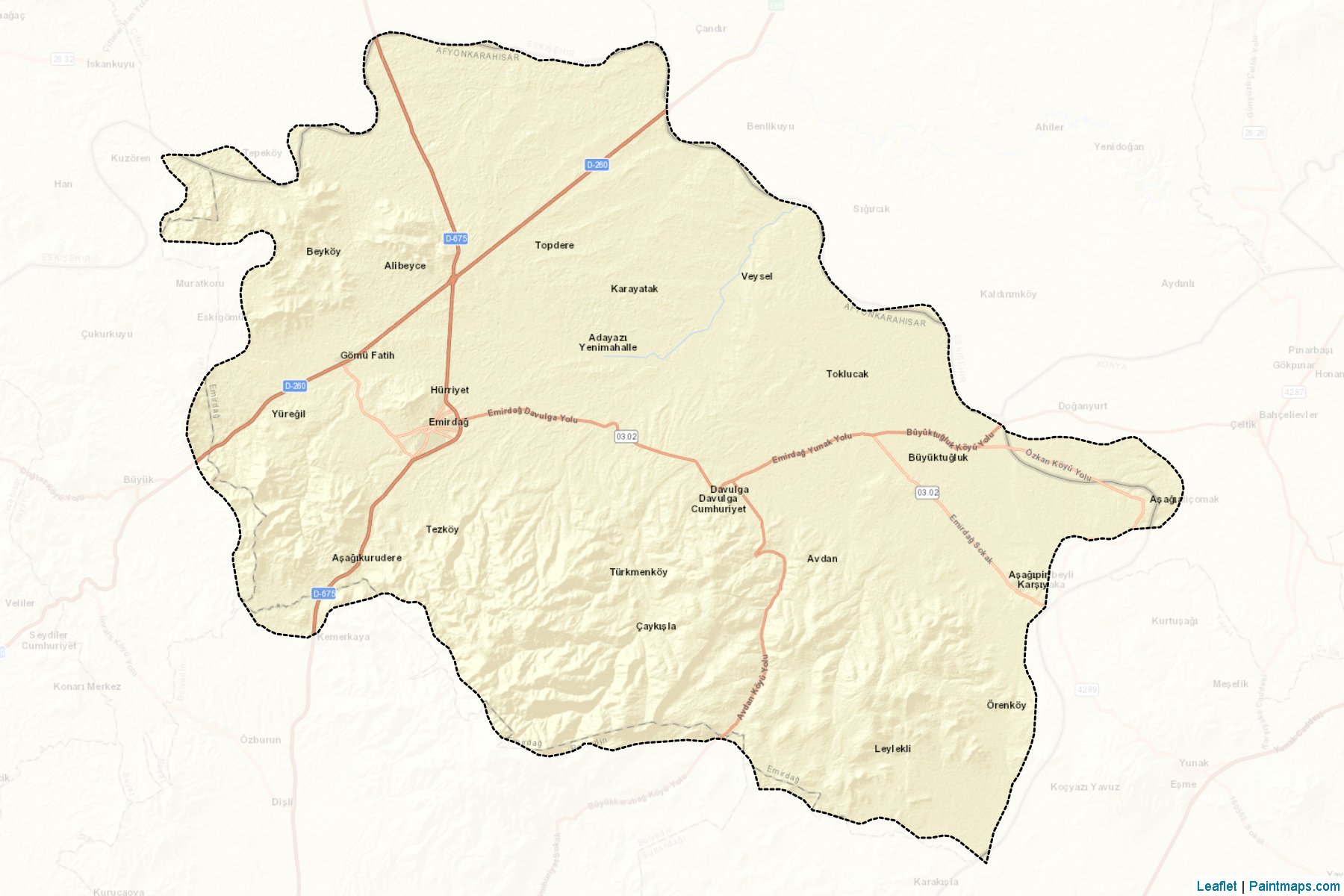 Emirdag (Afyonkarahisar) Map Cropping Samples-2