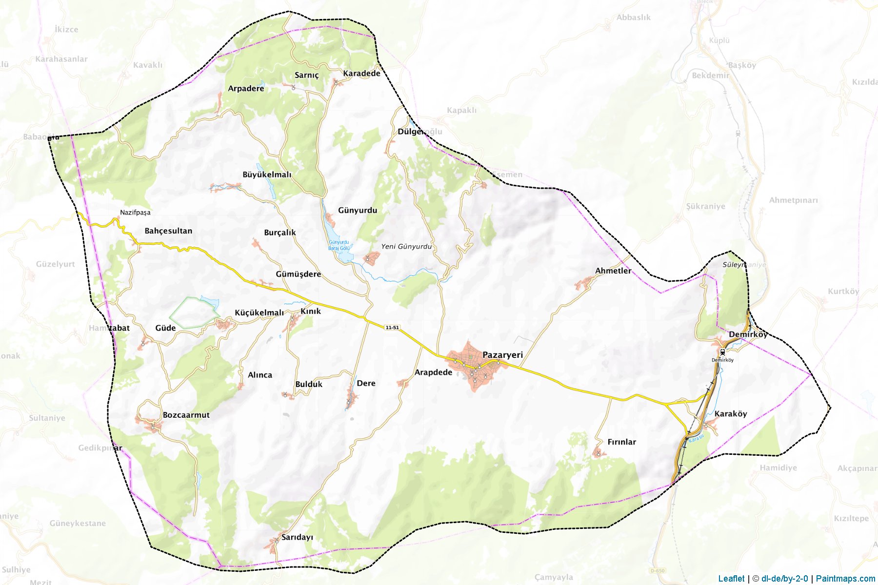 Pazaryeri (Bilecik) Map Cropping Samples-1