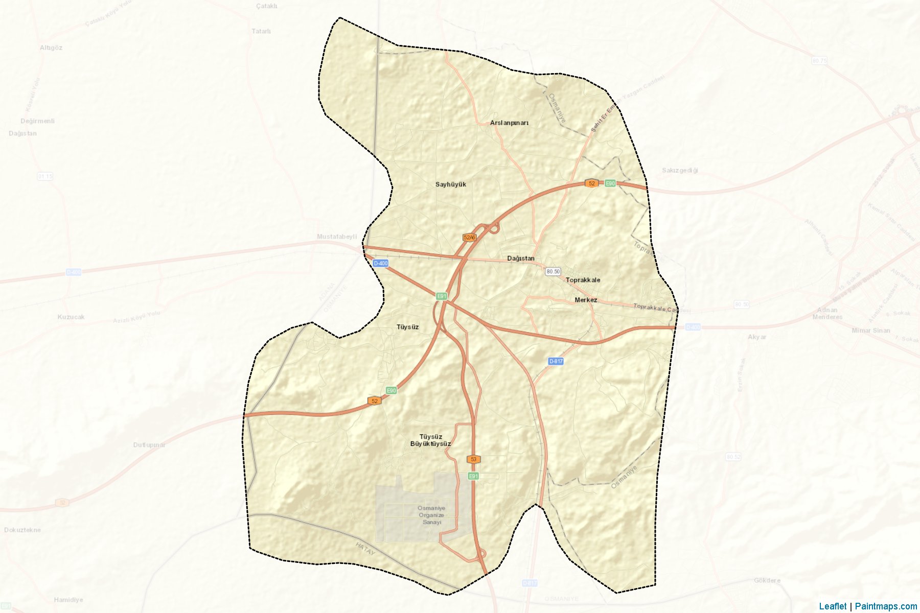 Muestras de recorte de mapas Toprakkale (Osmaniye)-2