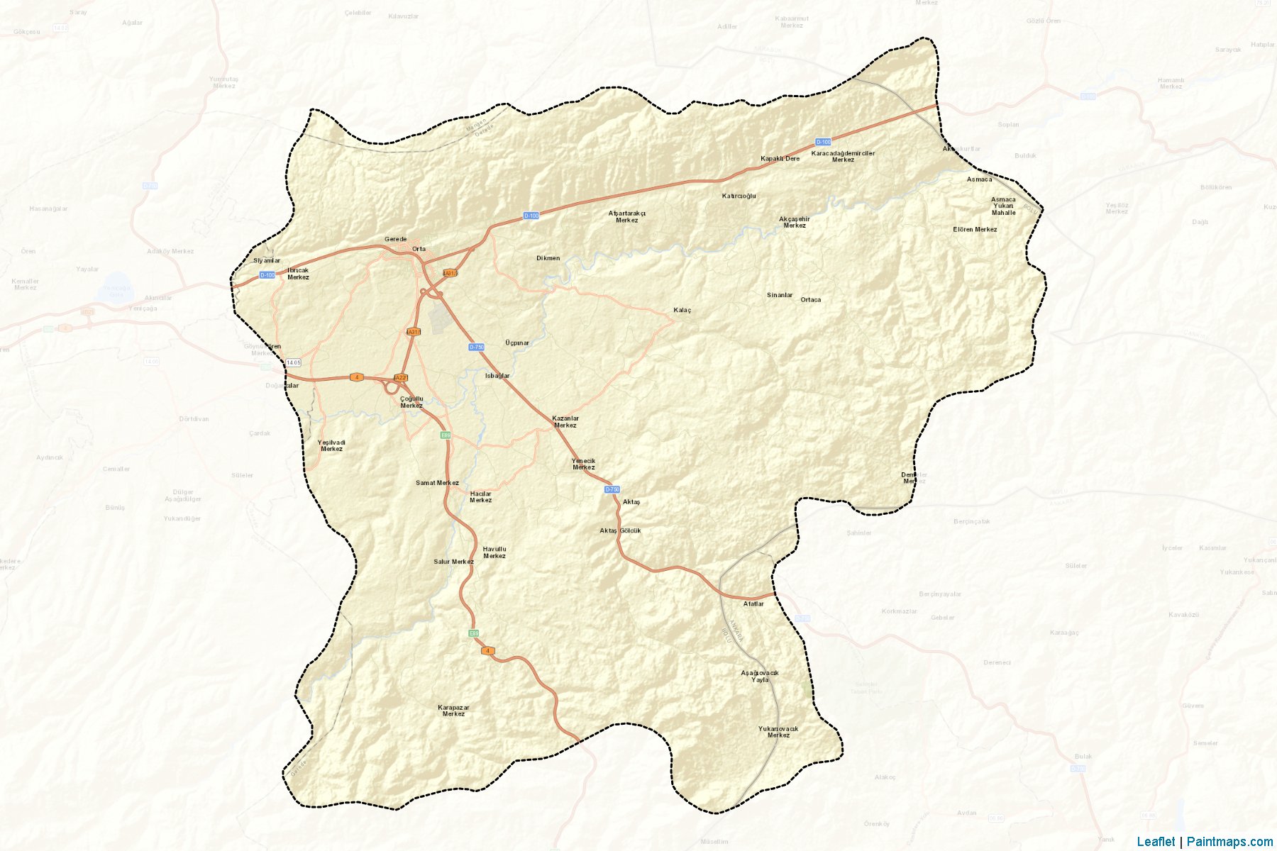 Muestras de recorte de mapas Gerede (Bolu)-2