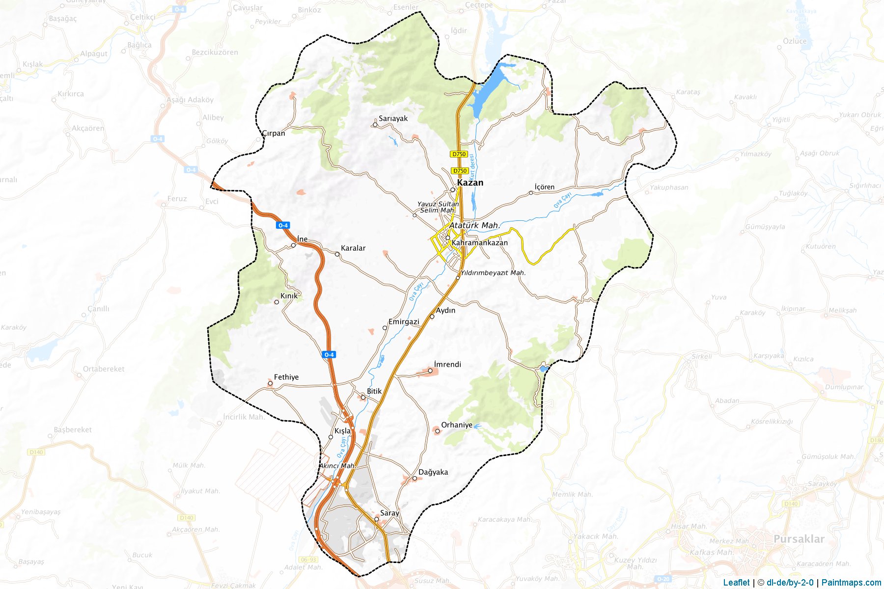 Kazan (Ankara Province) Map Cropping Samples-1